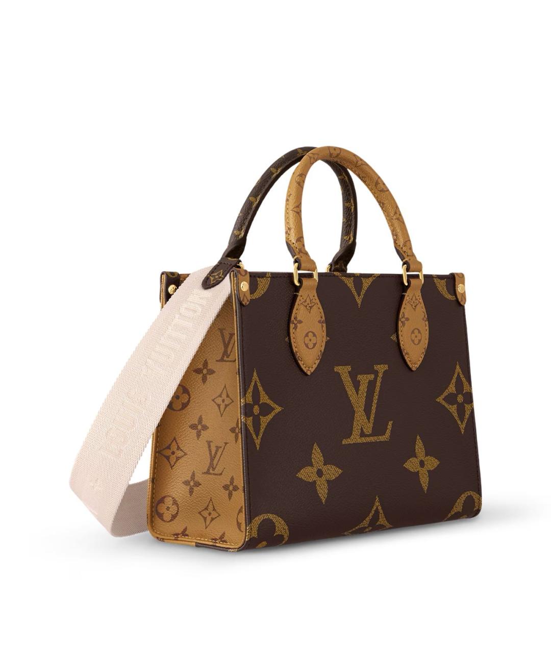 LOUIS VUITTON Коричневая сумка с короткими ручками из канвы, фото 2