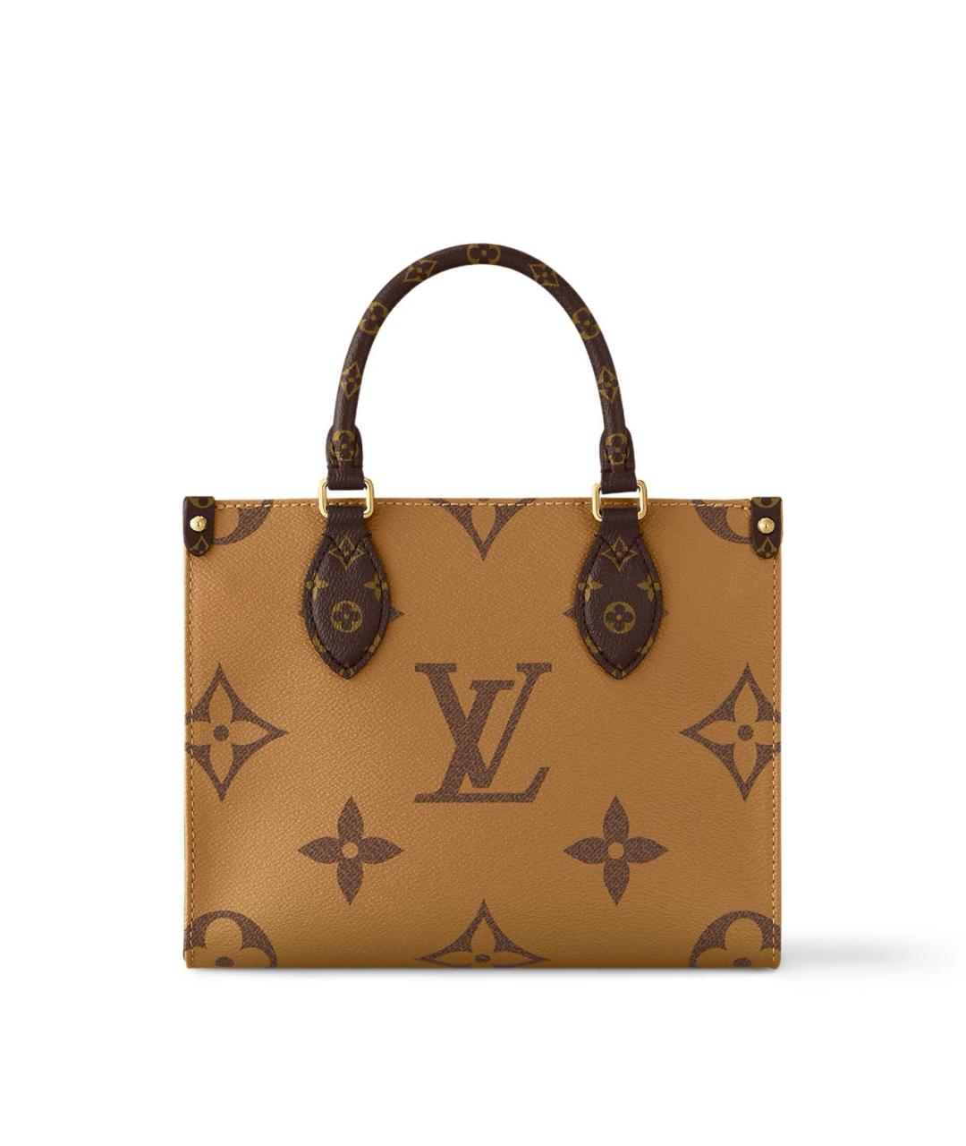 LOUIS VUITTON Коричневая сумка с короткими ручками из канвы, фото 5