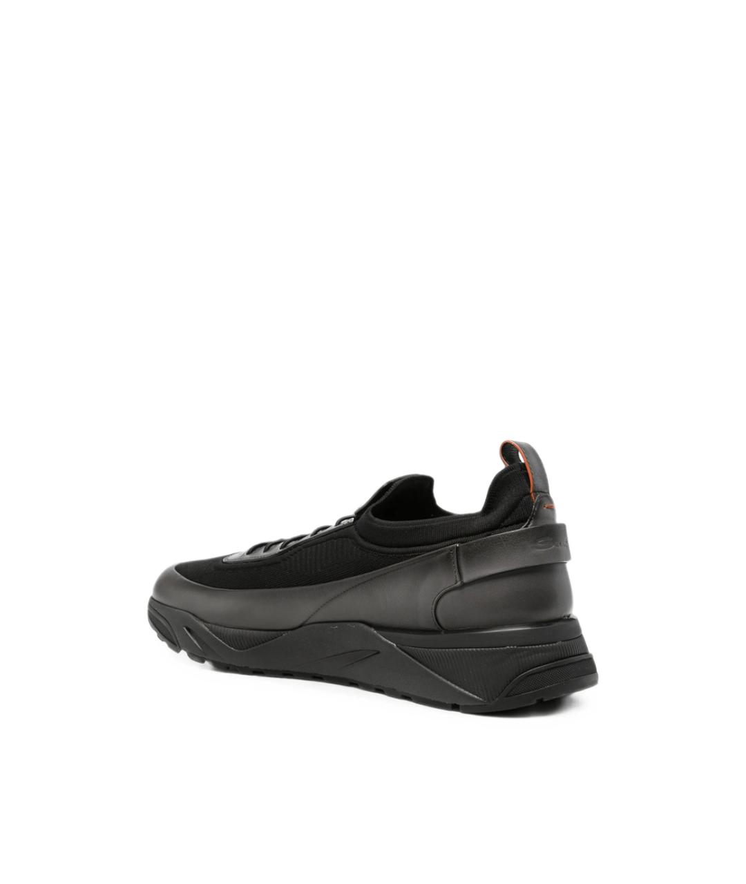SANTONI Черные низкие кроссовки / кеды, фото 2