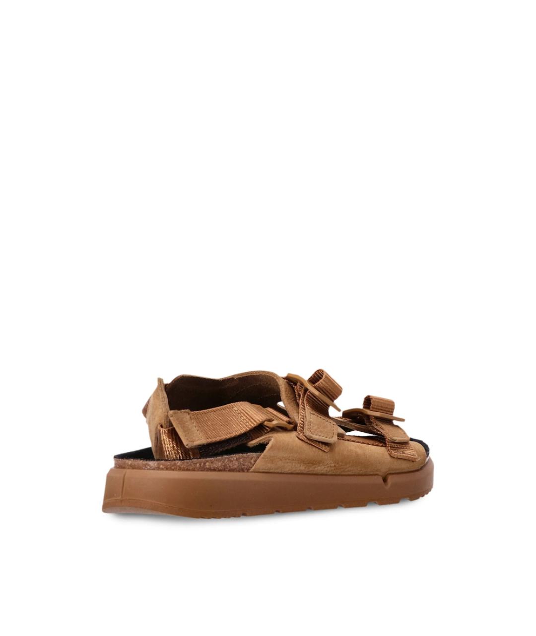BIRKENSTOCK Коричневые кожаные шлепанцы, фото 5