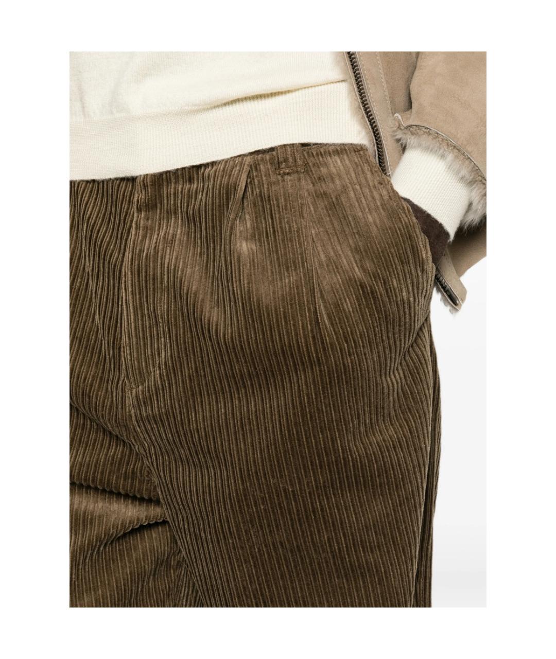 A.P.C. Коричневые хлопковые повседневные брюки, фото 3