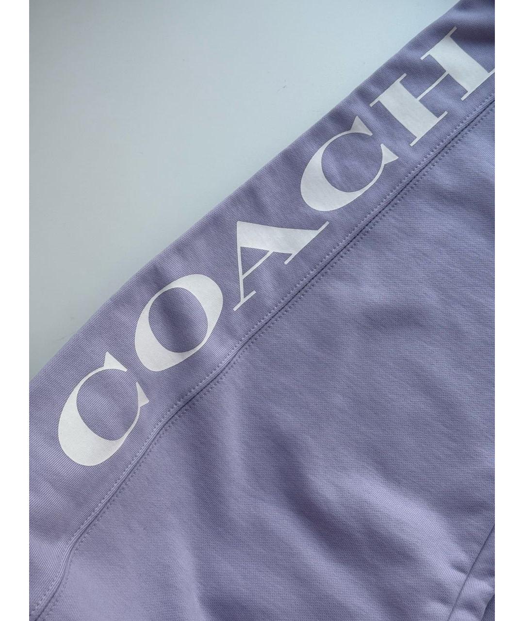 COACH Фиолетовые хлопковые спортивные брюки и шорты, фото 7