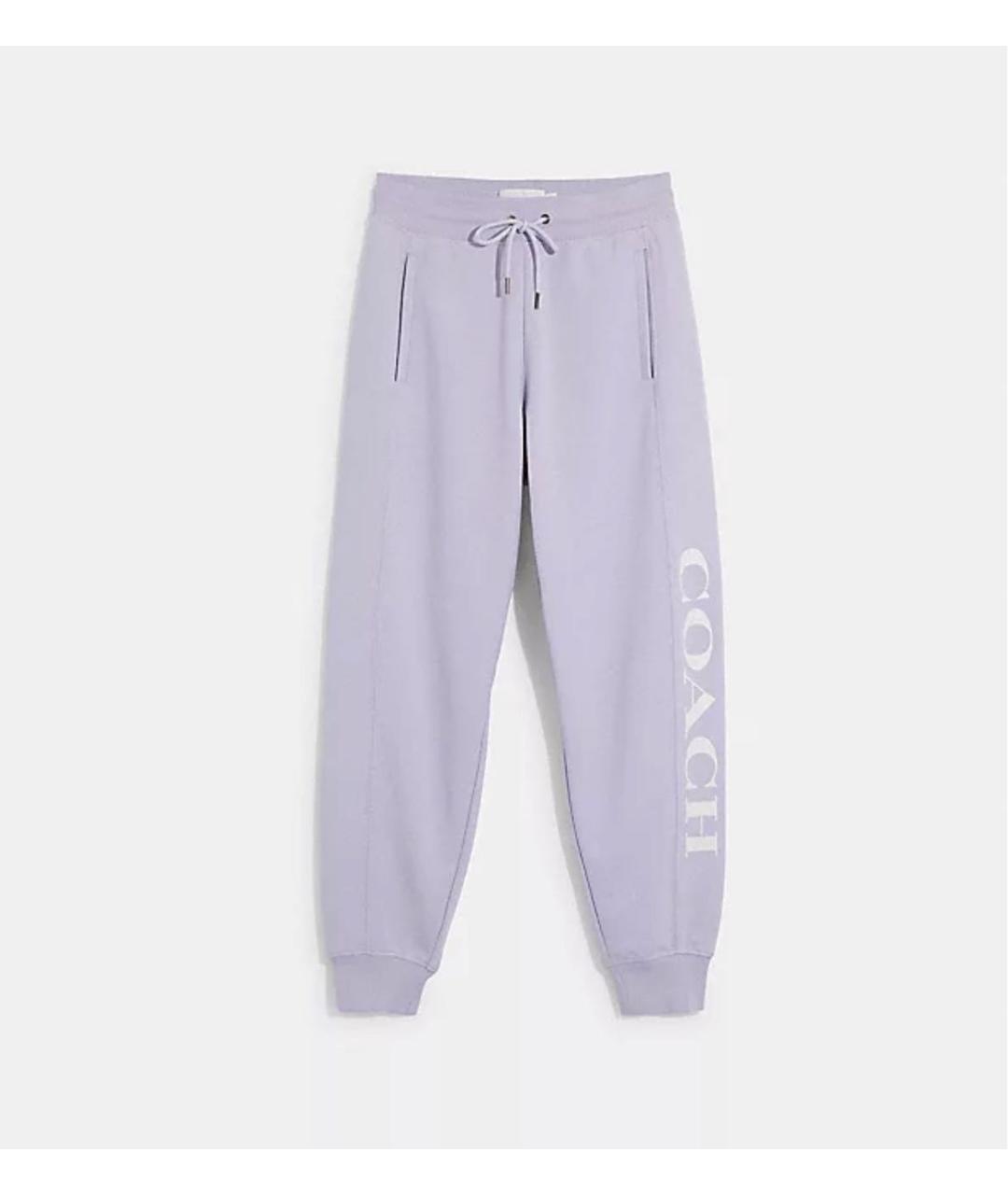 COACH Фиолетовые хлопковые спортивные брюки и шорты, фото 9