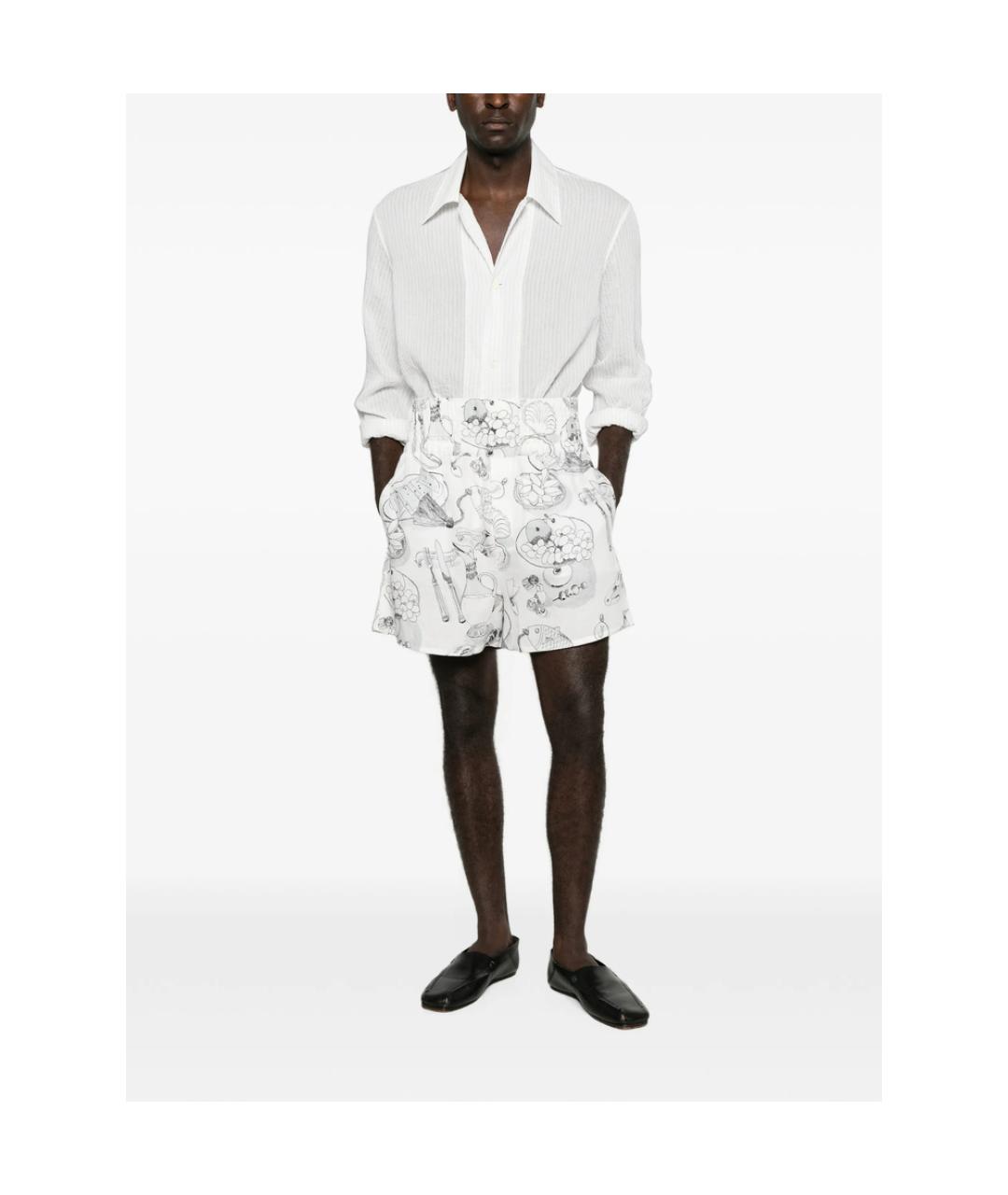 JACQUEMUS Белые хлопковые шорты, фото 2