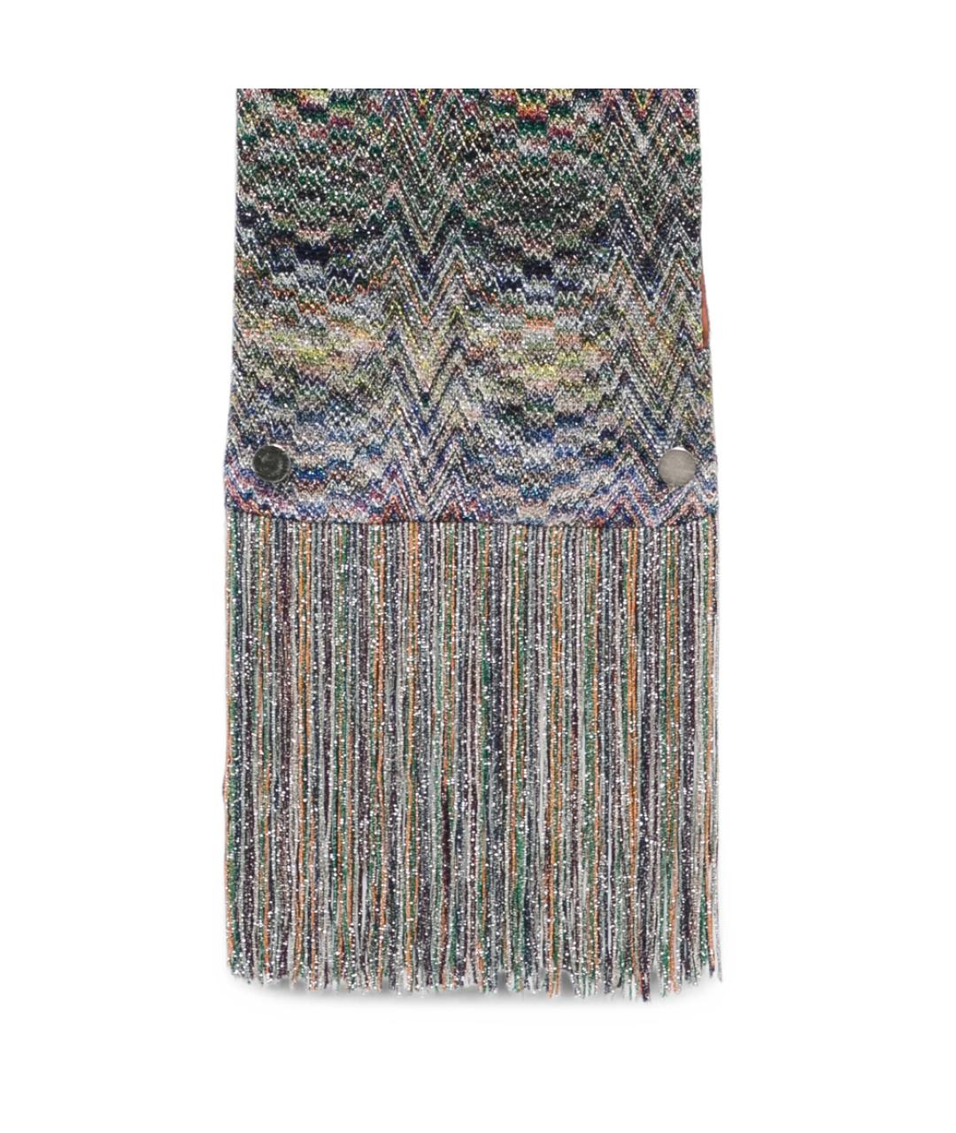 MISSONI Синий шерстяной шарф, фото 3