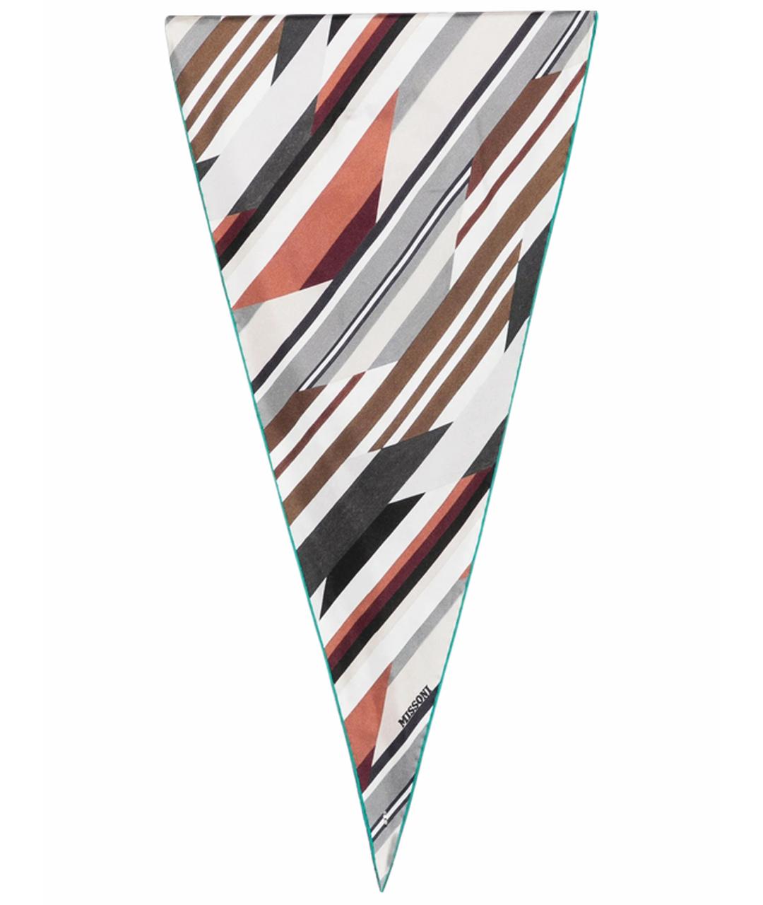 MISSONI Белый шелковый шарф, фото 1