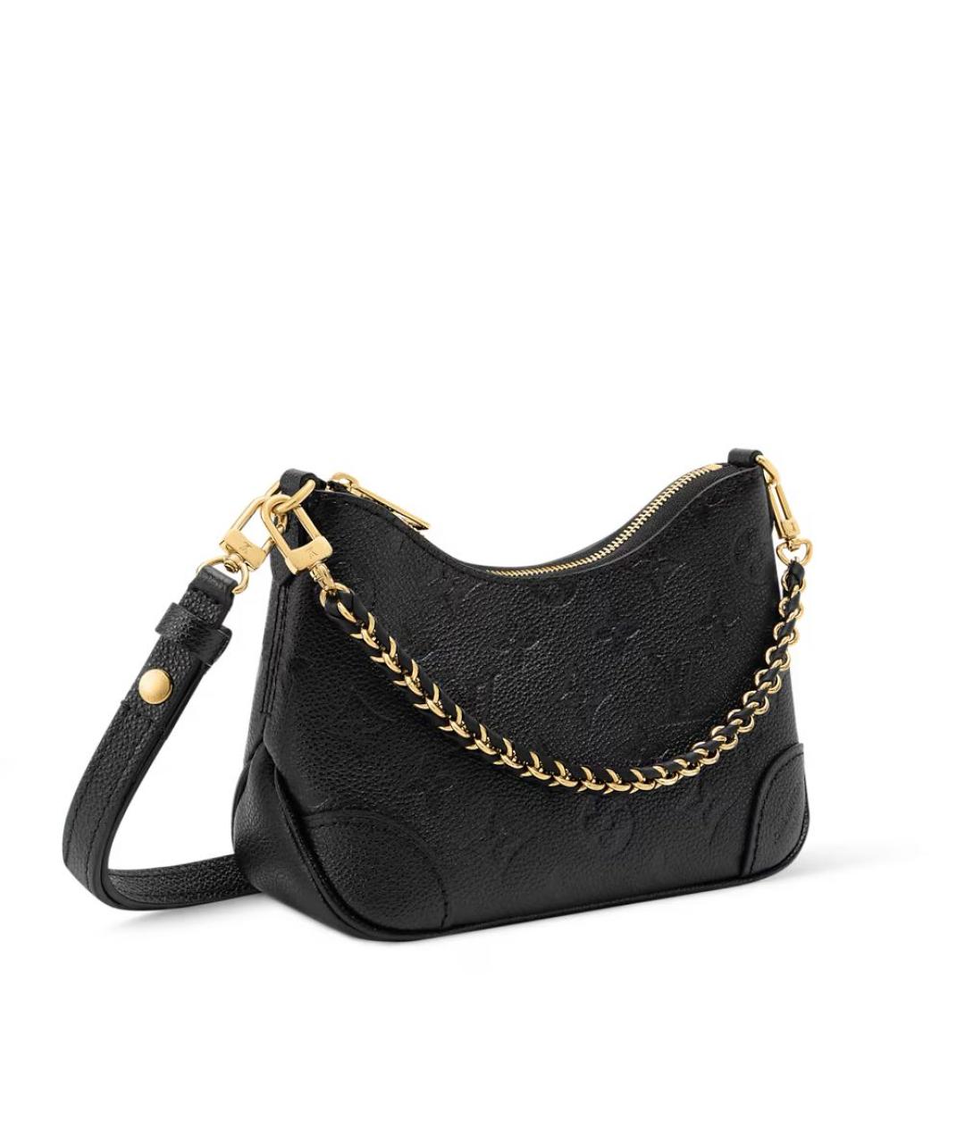 LOUIS VUITTON Черная кожаная сумка через плечо, фото 2