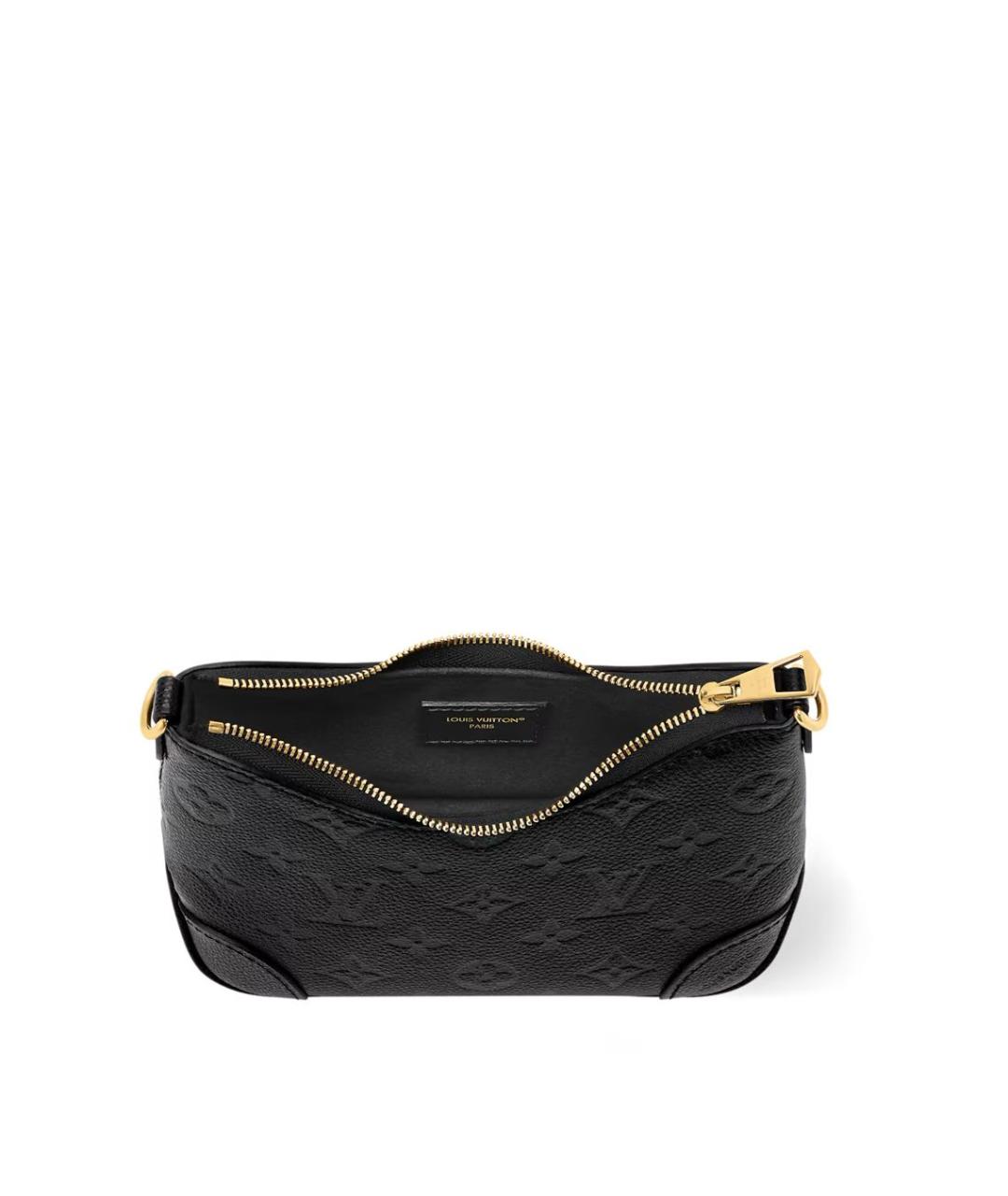 LOUIS VUITTON Черная кожаная сумка через плечо, фото 3