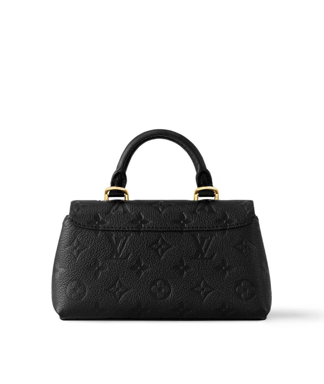 LOUIS VUITTON Черная кожаная сумка с короткими ручками, фото 4