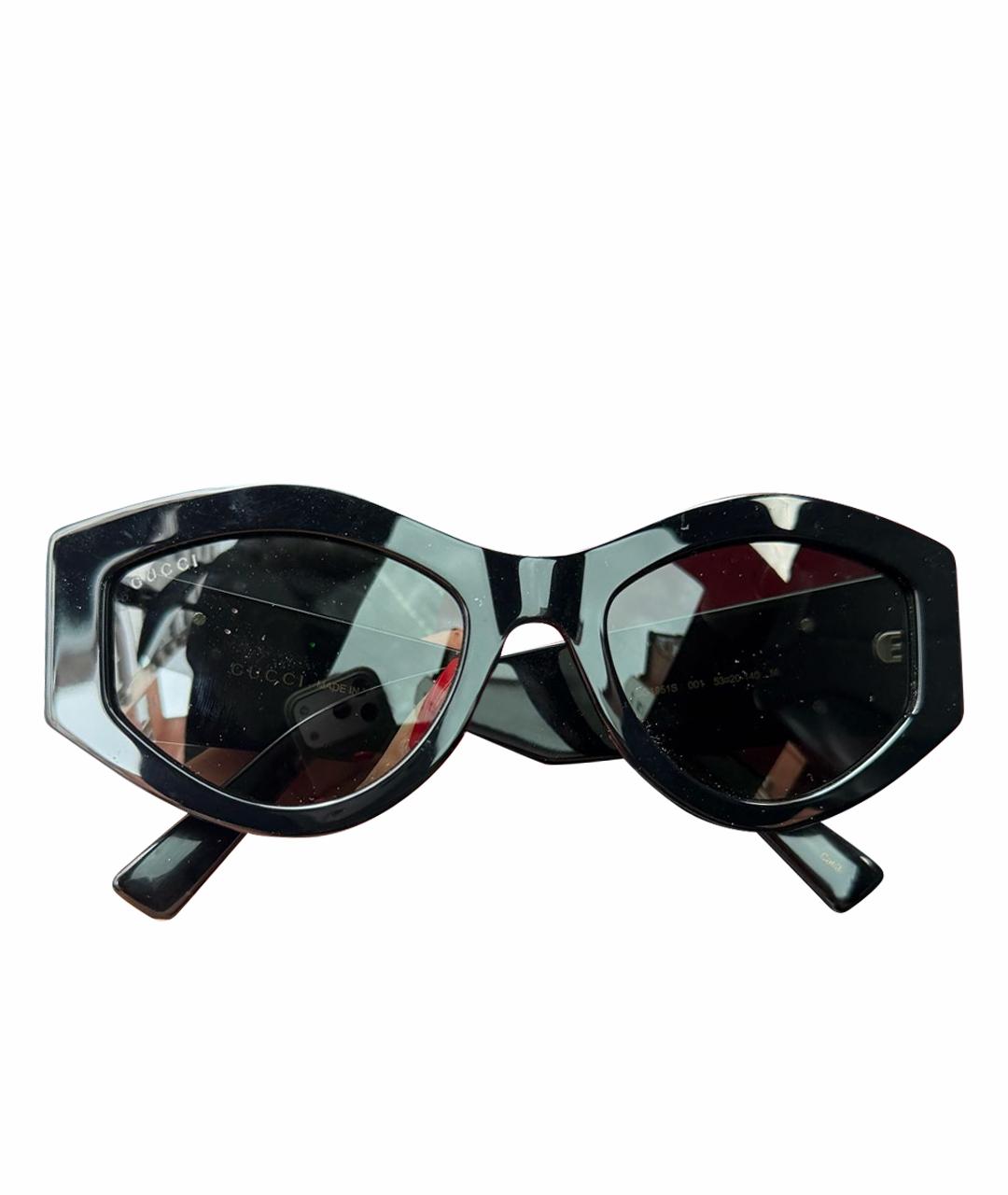 GUCCI Черные пластиковые солнцезащитные очки, фото 1