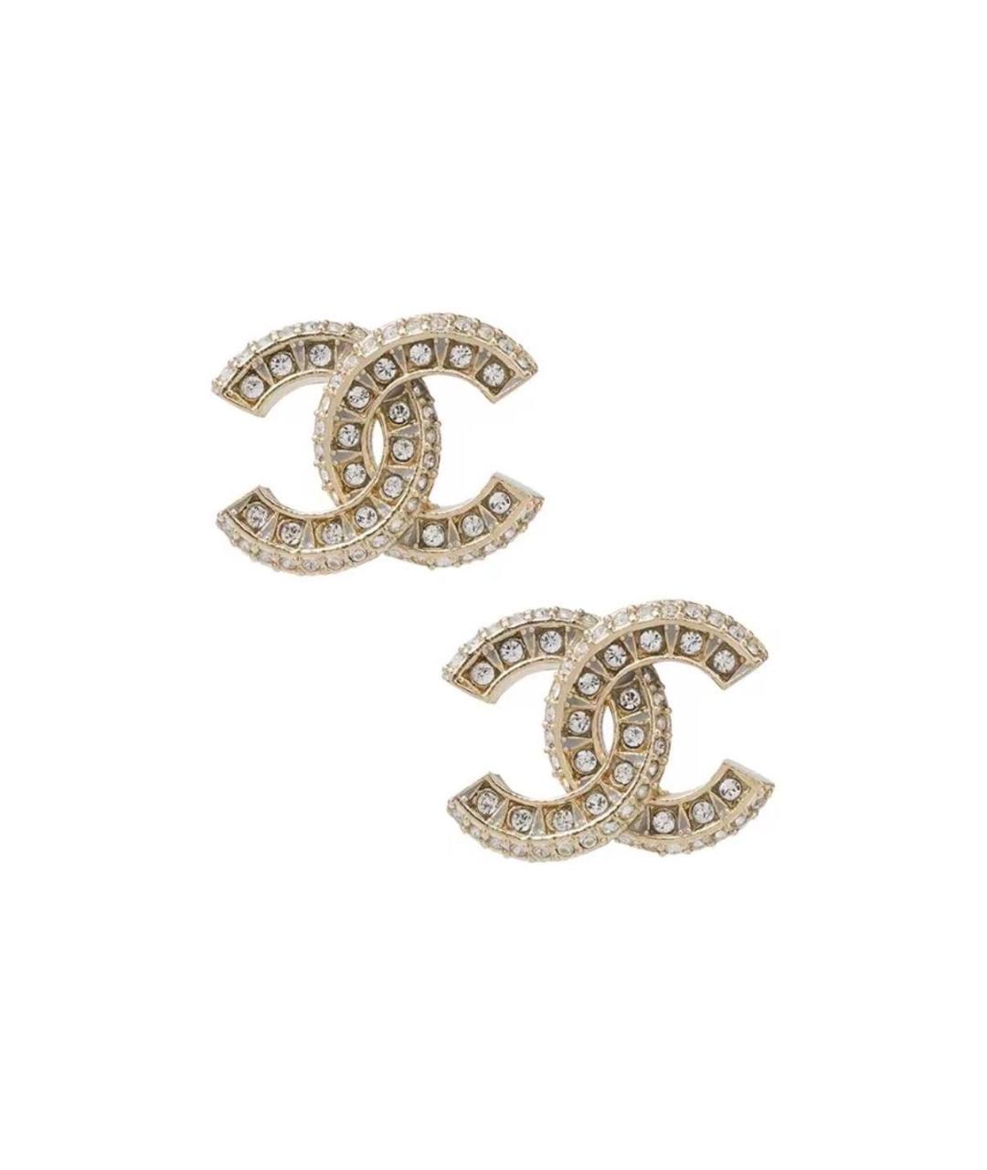 CHANEL Золотые металлические серьги, фото 1