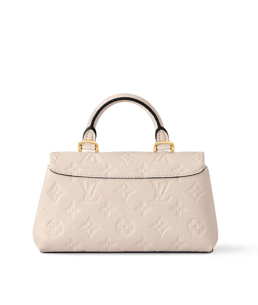 LOUIS VUITTON Бежевая кожаная сумка с короткими ручками, фото 4