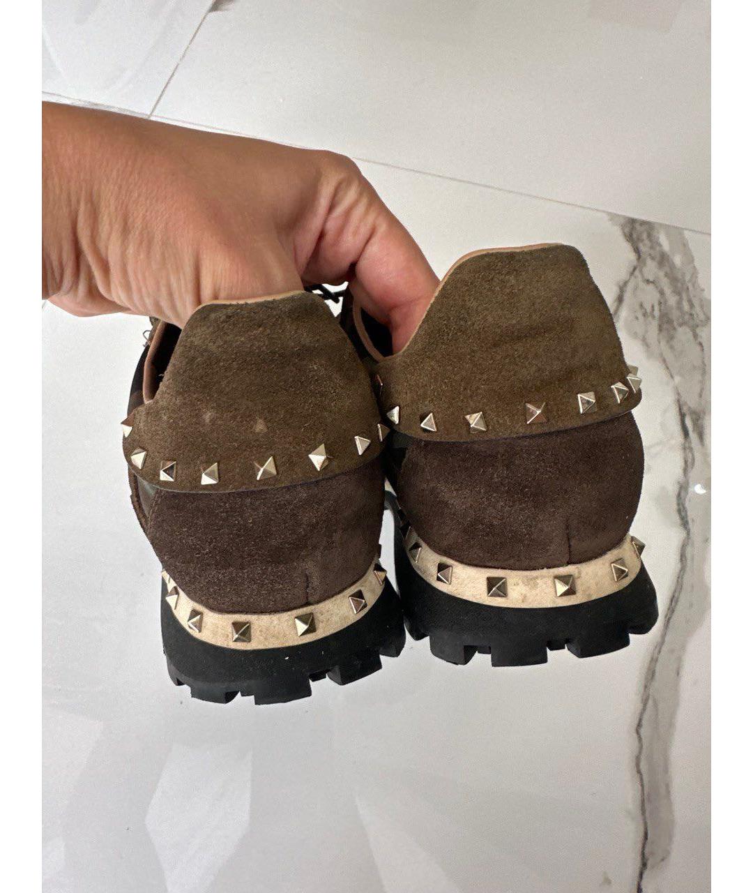 VALENTINO Хаки текстильные кроссовки, фото 6