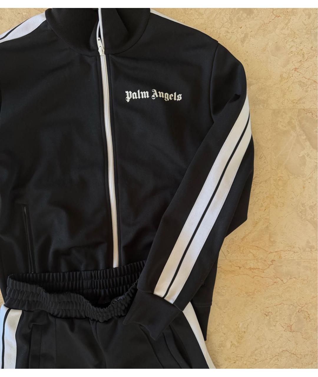 PALM ANGELS Черная полиэстеровая спортивная куртка, фото 4