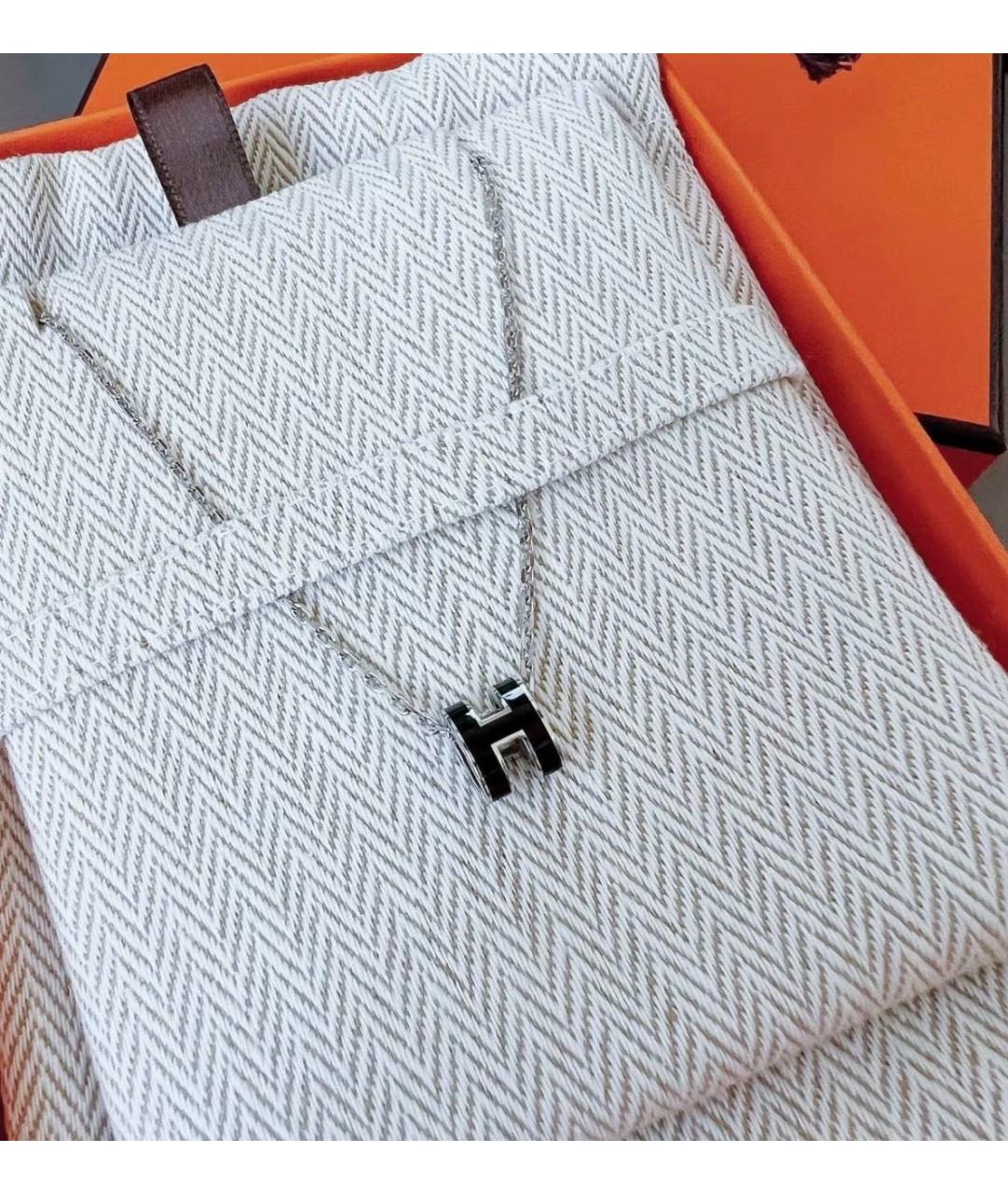 HERMES Черная металлическая подвеска, фото 3