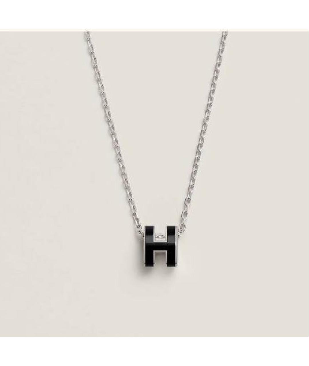 HERMES Черная металлическая подвеска, фото 5