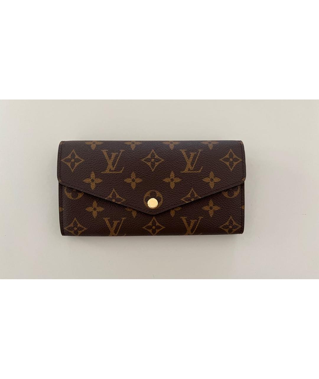 LOUIS VUITTON Коричневый кошелек, фото 6