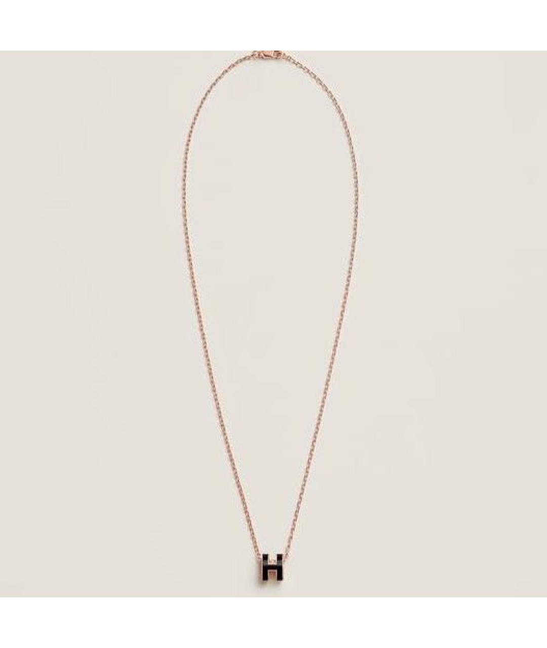 HERMES Черная металлическая подвеска, фото 4