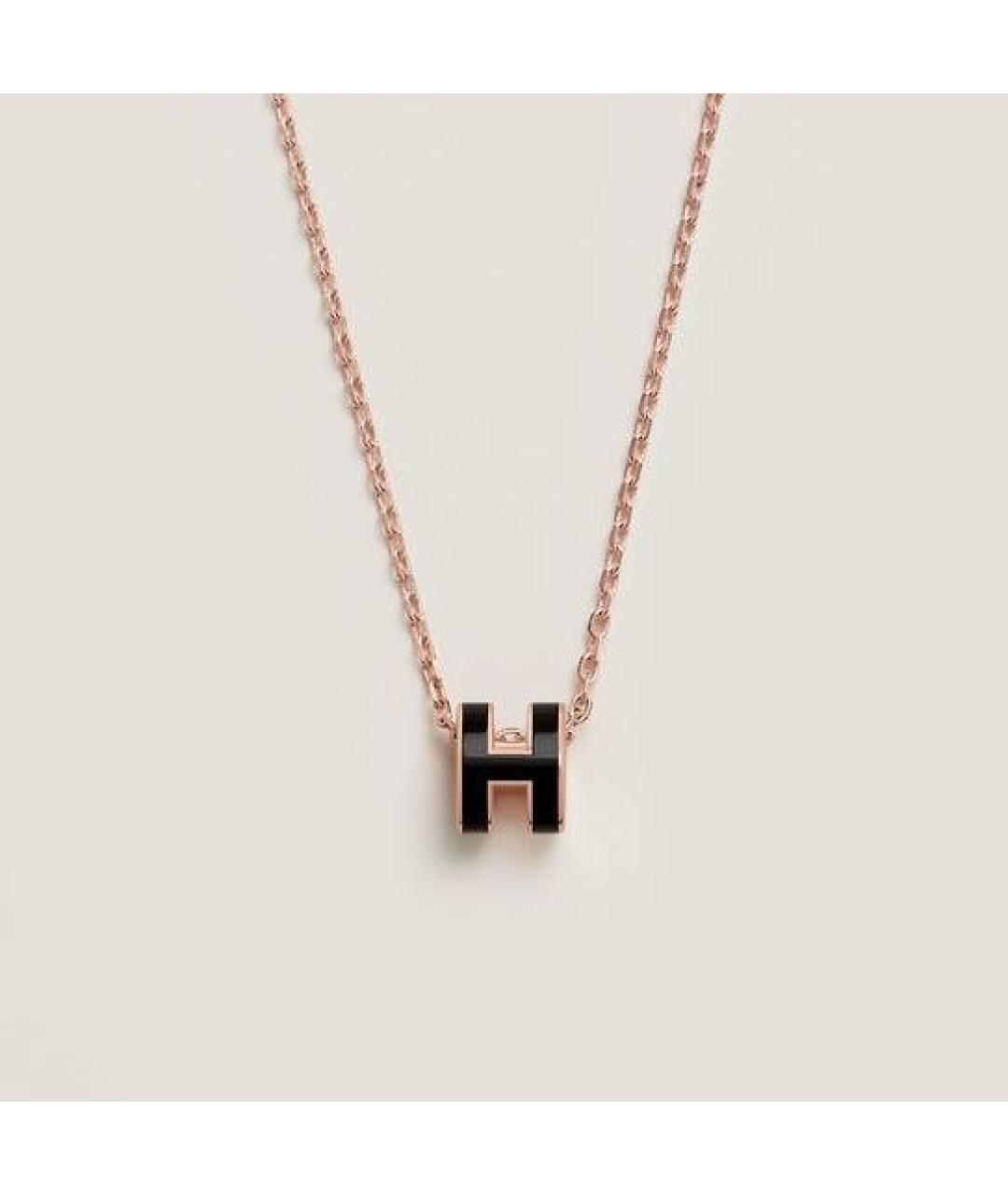 HERMES Черная металлическая подвеска, фото 5
