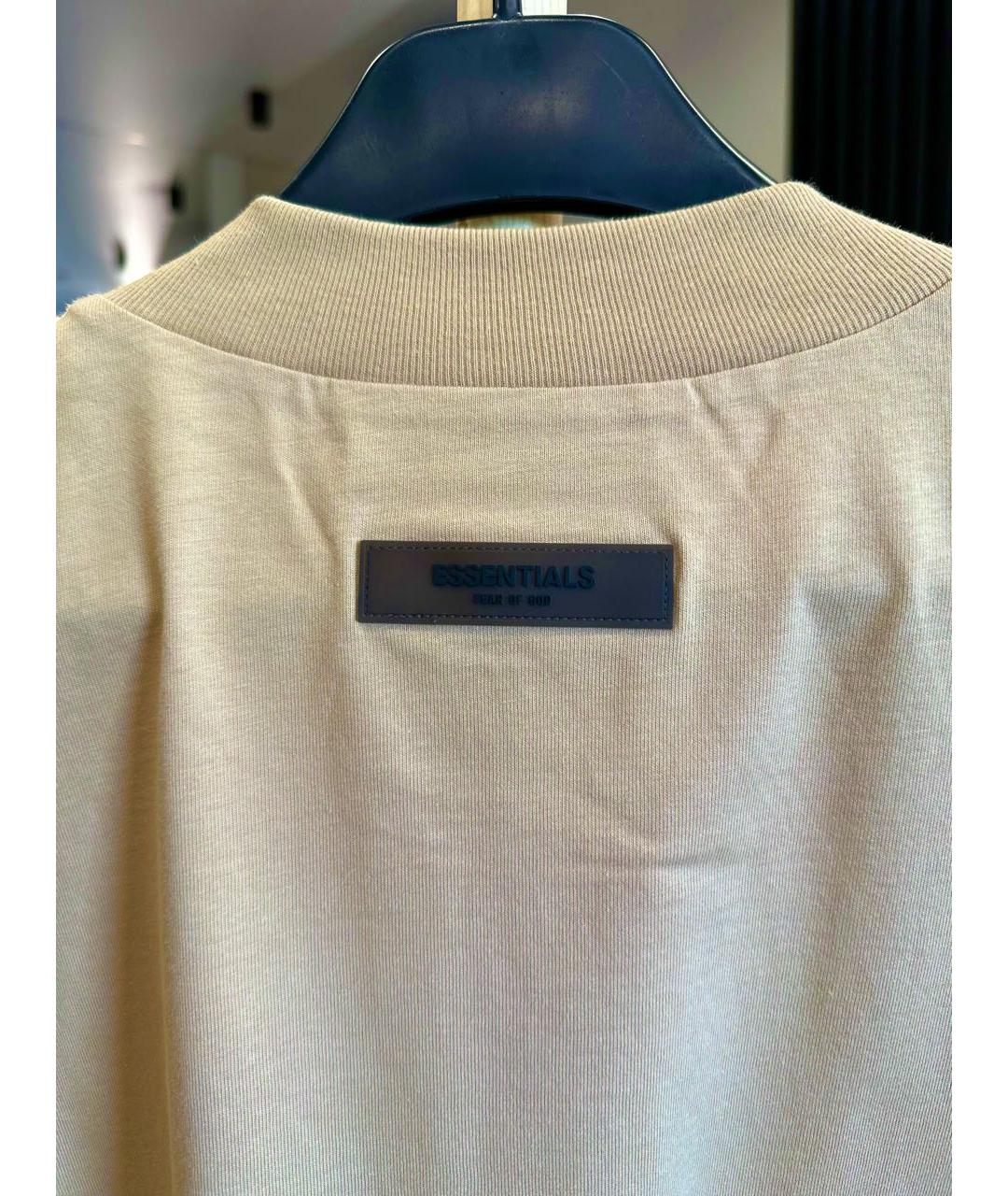 FEAR OF GOD ESSENTIALS Желтая хлопковая футболка, фото 3