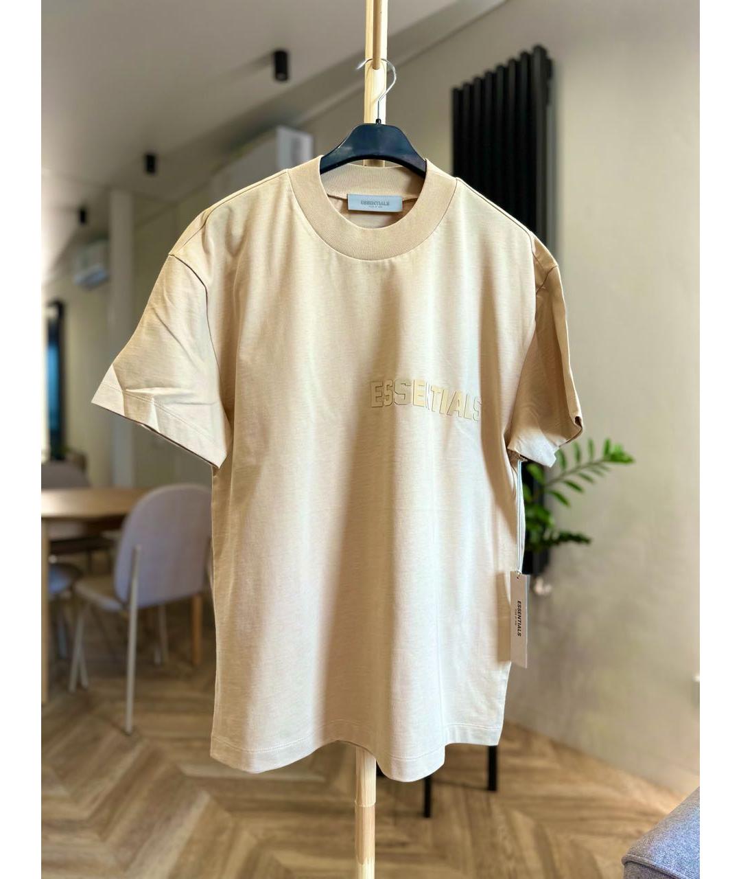 FEAR OF GOD ESSENTIALS Желтая хлопковая футболка, фото 4