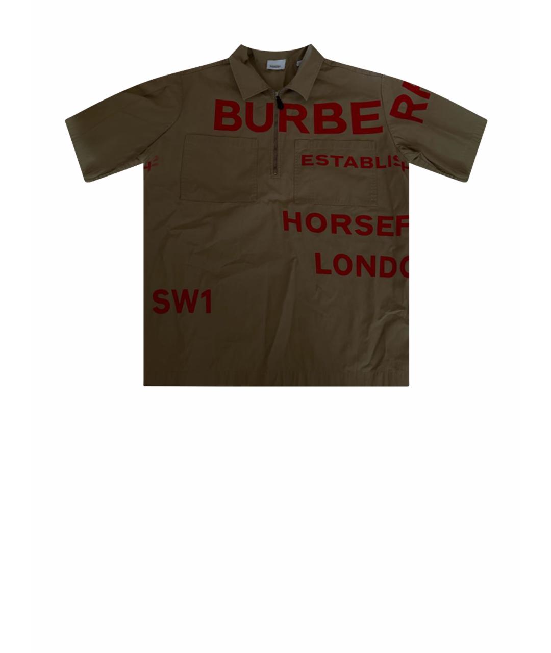 BURBERRY Бежевая хлопковая рубашка, фото 1