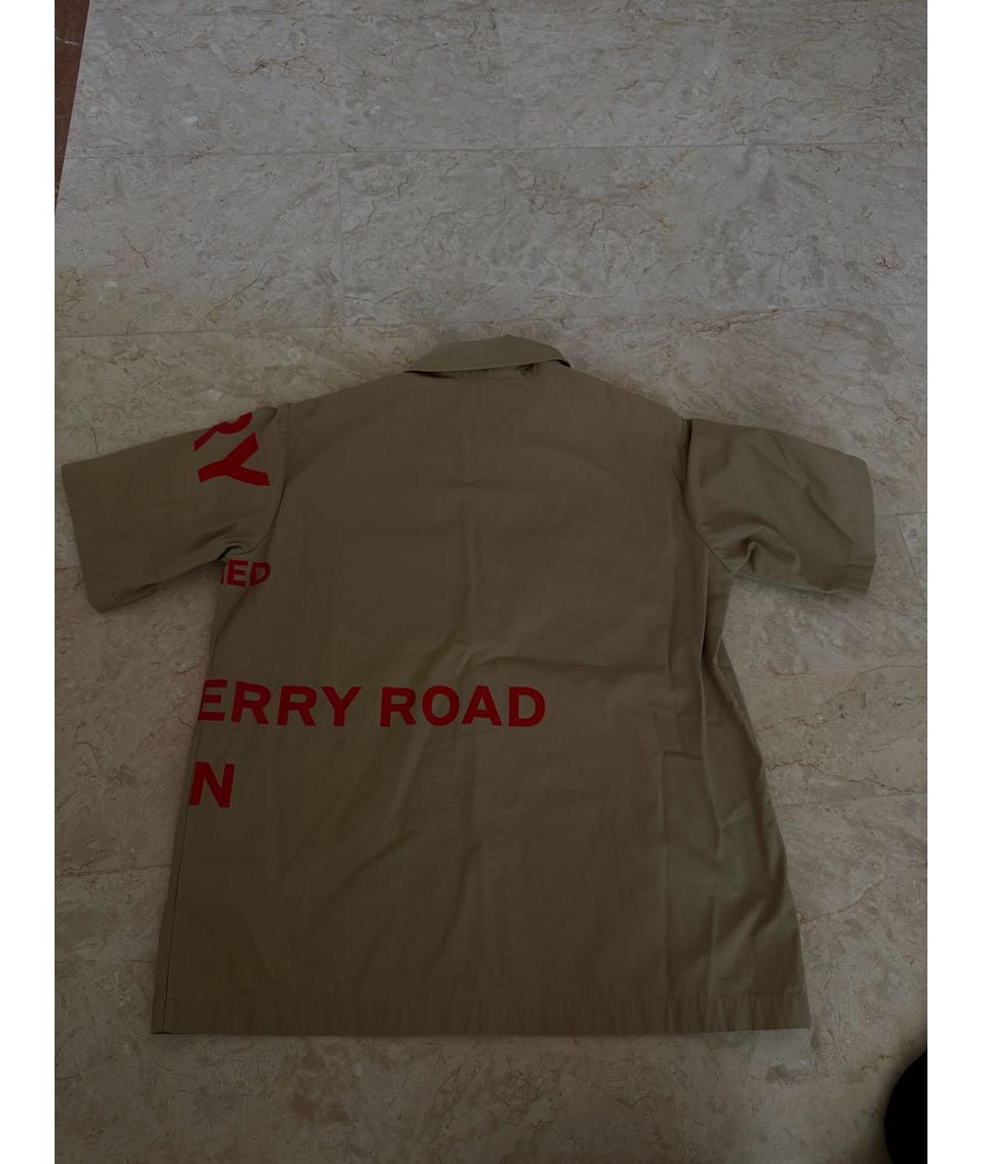 BURBERRY Бежевая хлопковая рубашка, фото 2