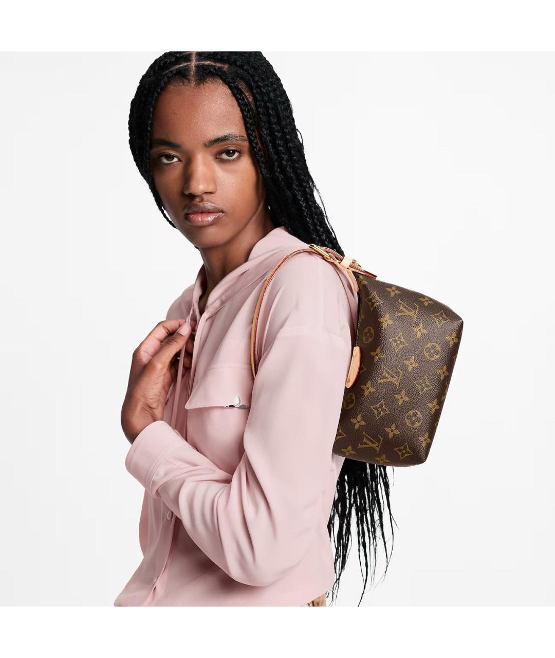 LOUIS VUITTON Коричневая сумка через плечо из канвы, фото 5