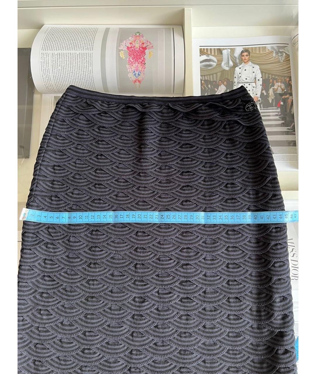 CHANEL Черная модальная юбка миди, фото 5