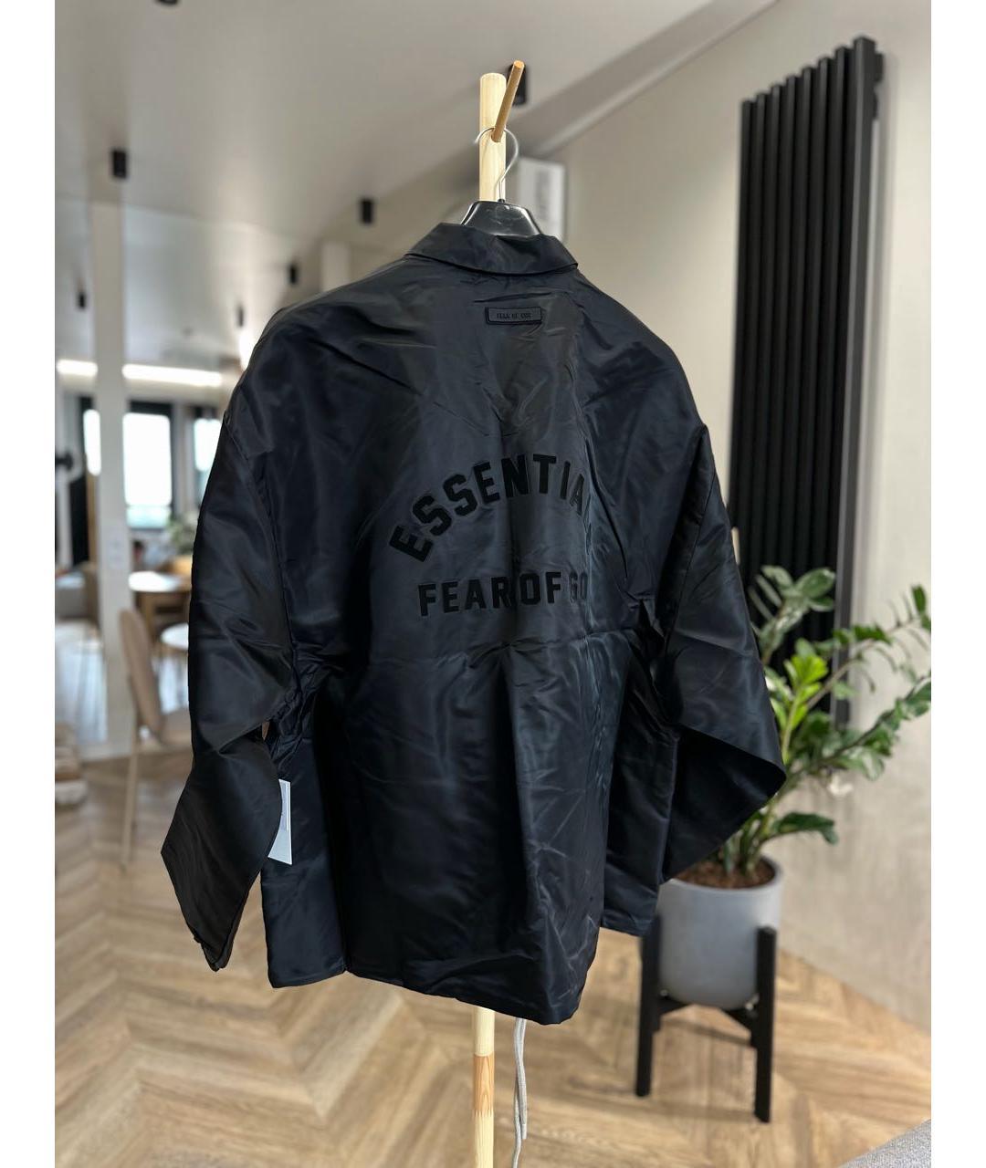 FEAR OF GOD ESSENTIALS Черная хлопковая куртка, фото 2