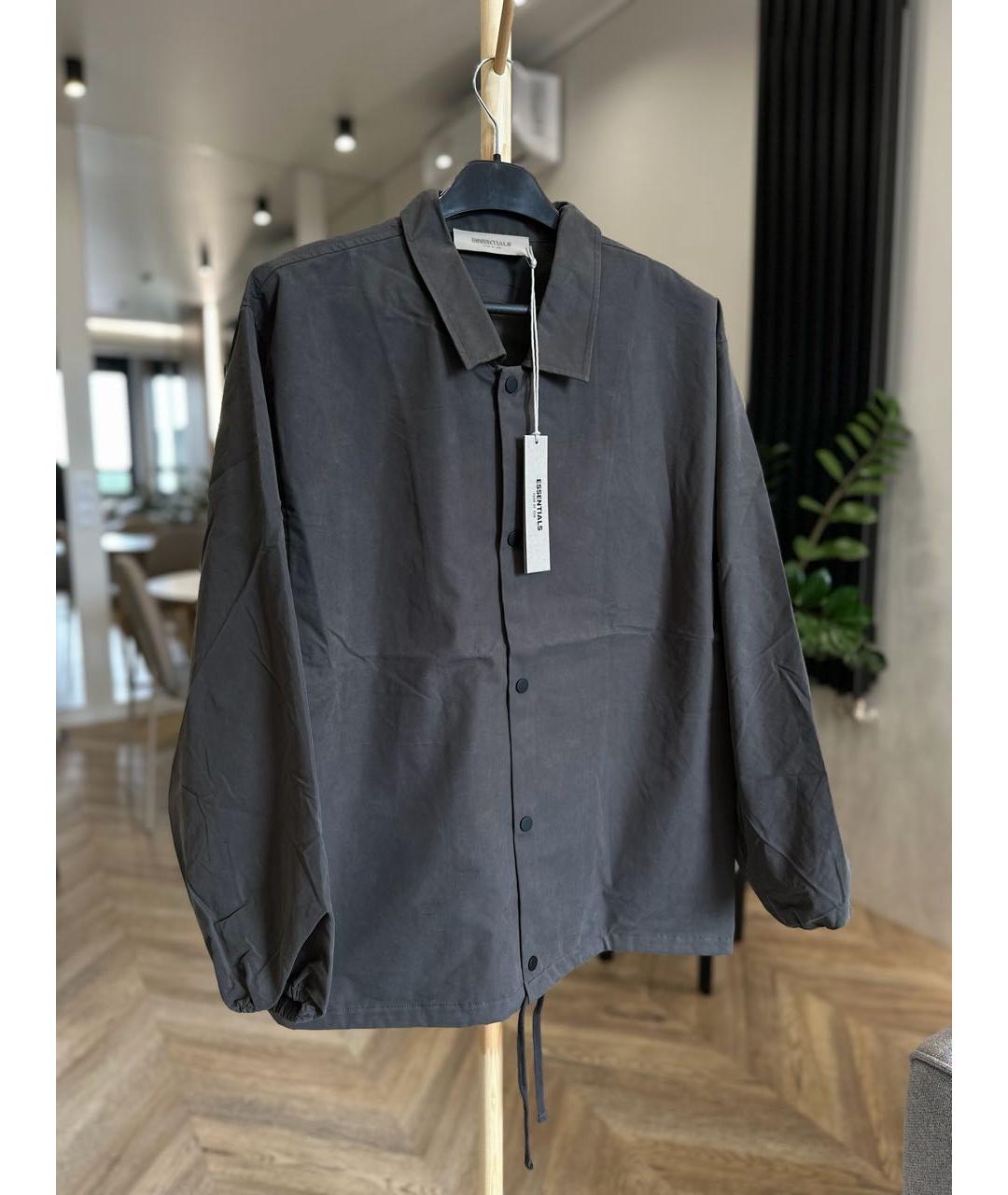 FEAR OF GOD ESSENTIALS Черная хлопковая куртка, фото 5