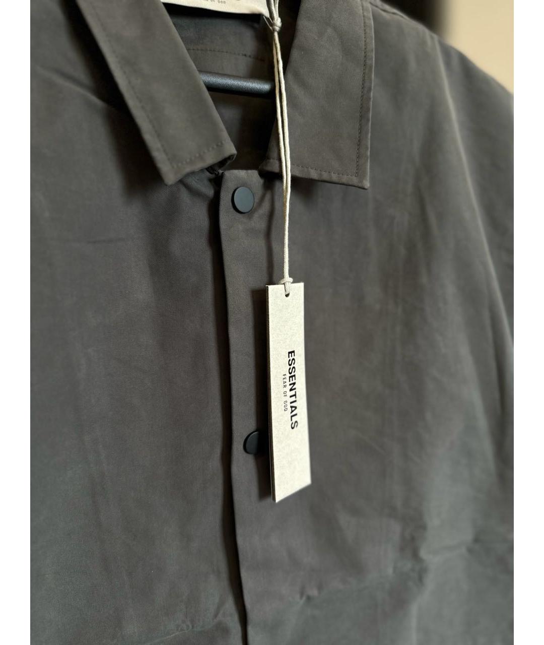 FEAR OF GOD ESSENTIALS Черная хлопковая куртка, фото 4