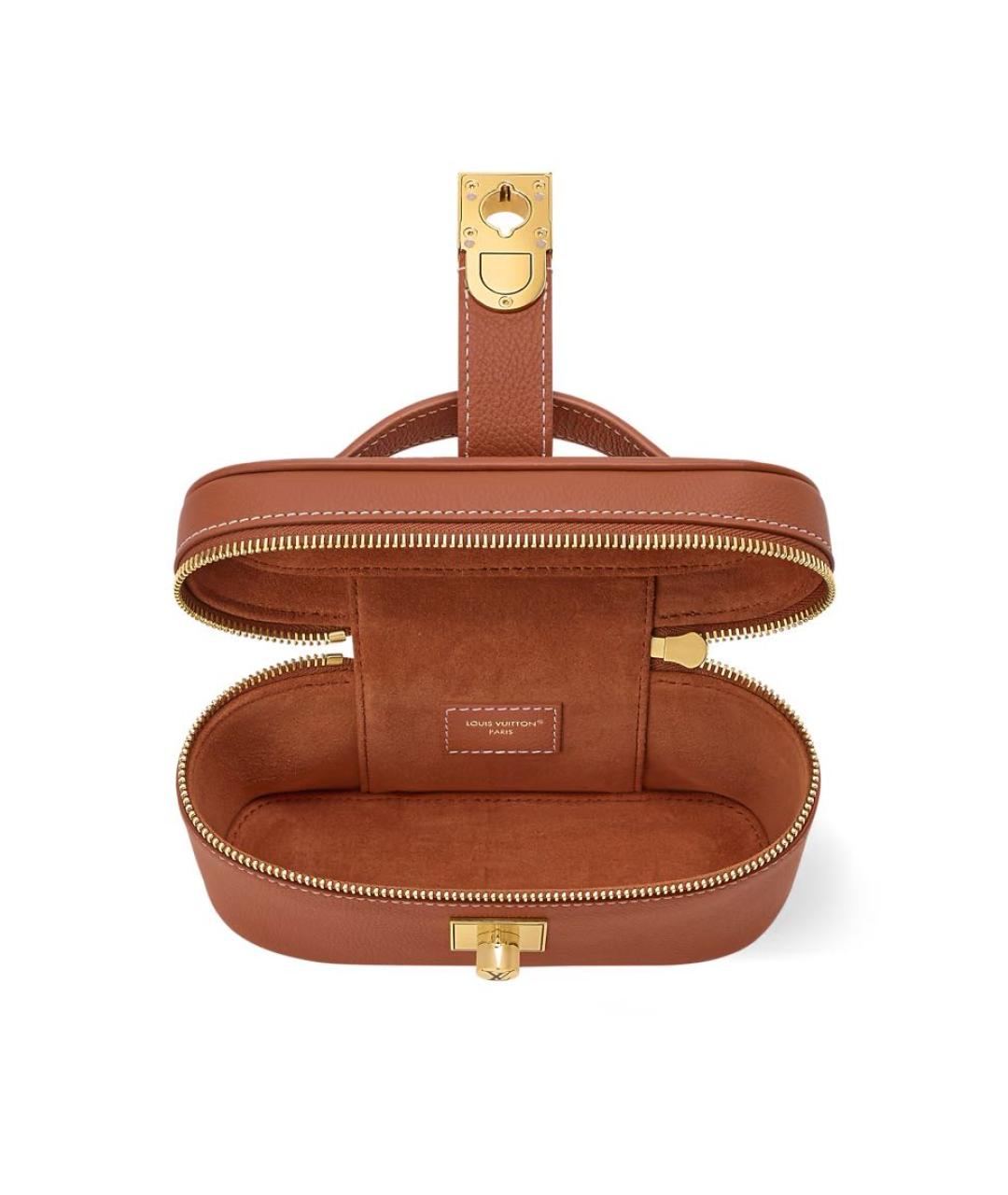 LOUIS VUITTON Коричневая кожаная сумка через плечо, фото 3