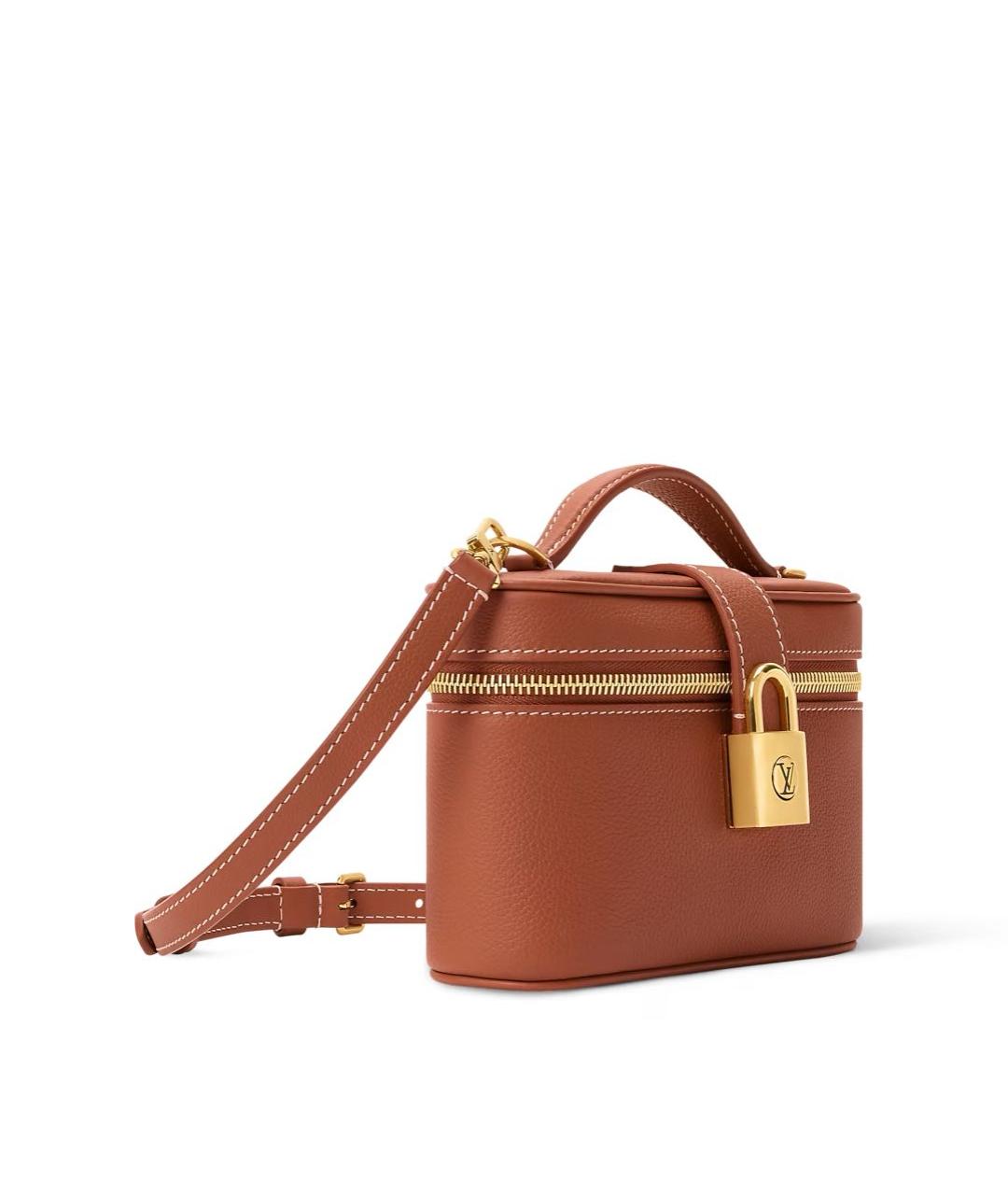LOUIS VUITTON Коричневая кожаная сумка через плечо, фото 2