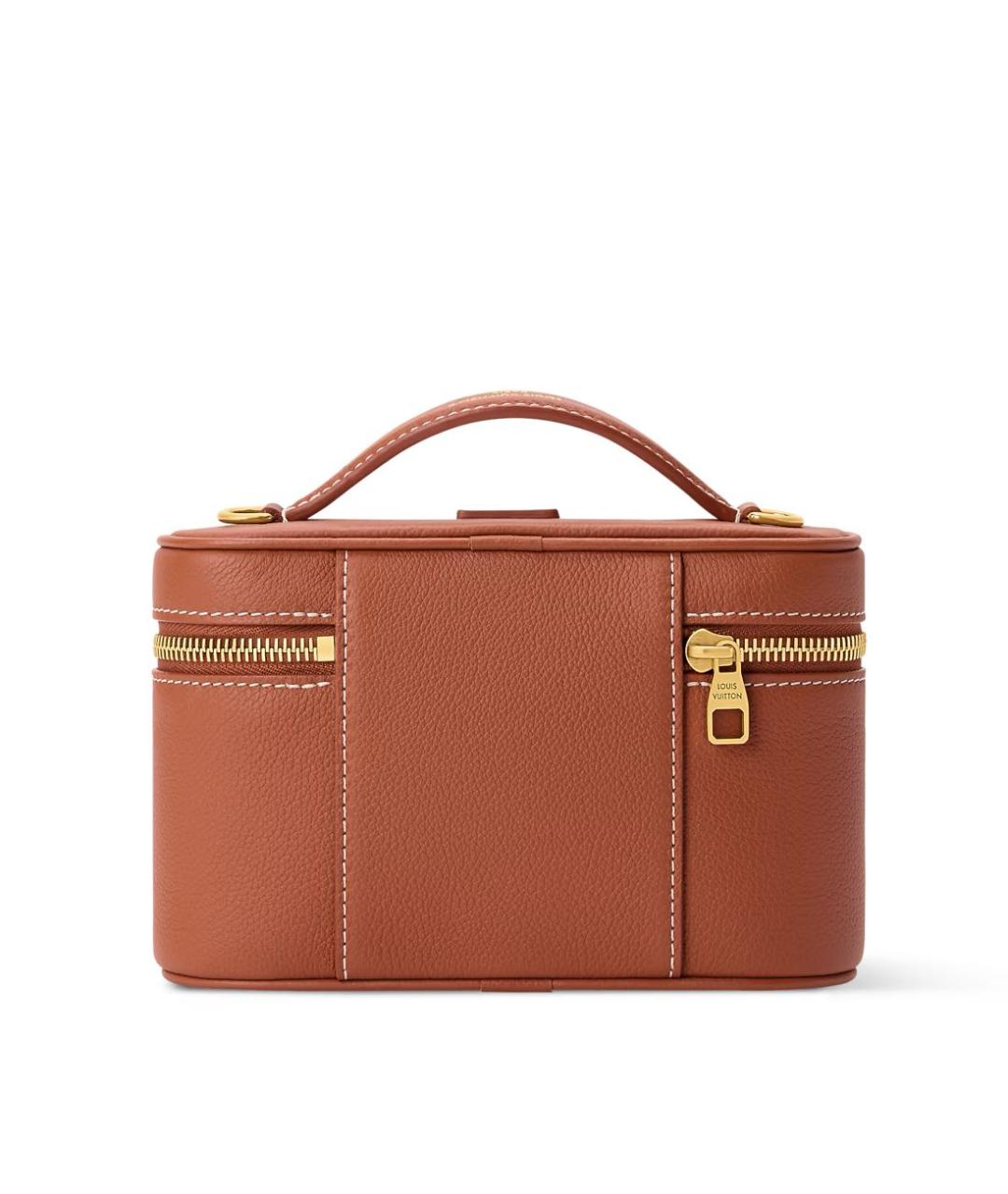 LOUIS VUITTON Коричневая кожаная сумка через плечо, фото 4