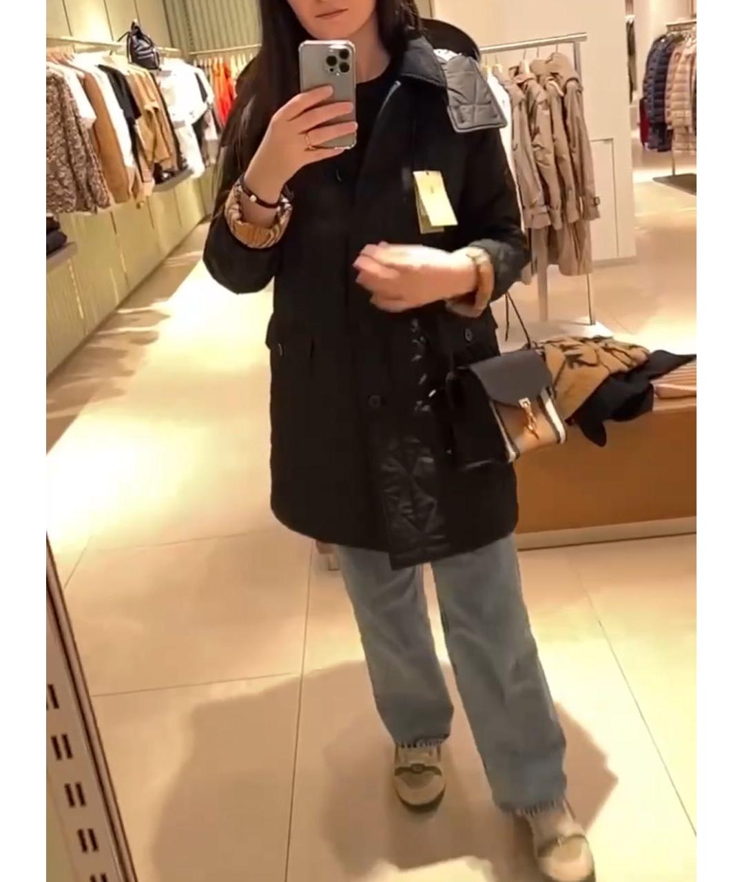 BURBERRY Черное хлопковое пальто, фото 5