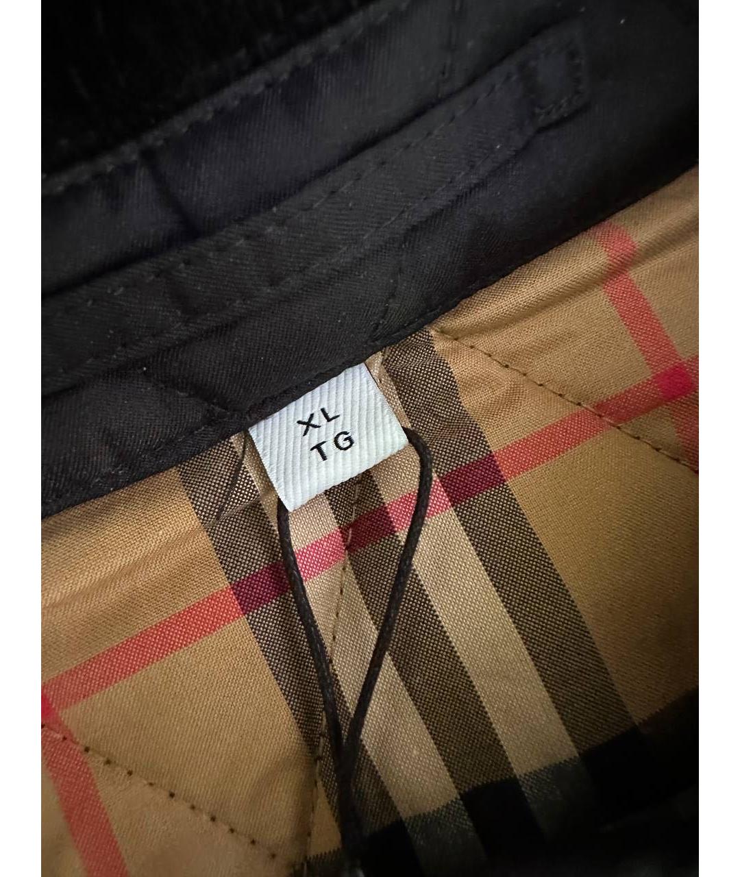 BURBERRY Черное хлопковое пальто, фото 3