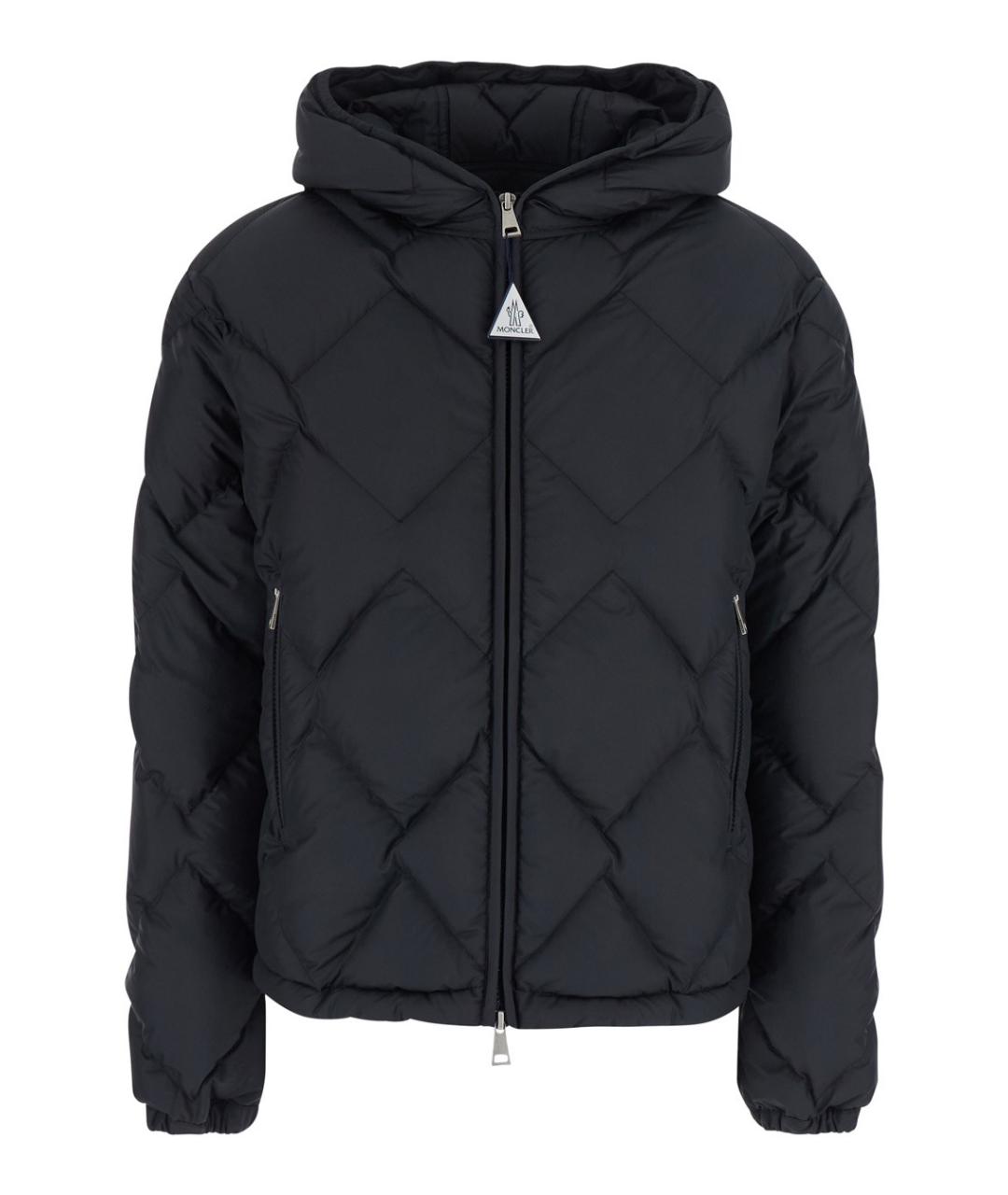 MONCLER Черный полиэстеровый пуховик, фото 1