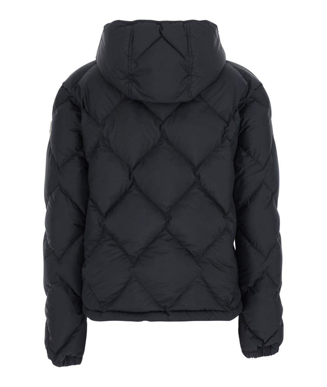 MONCLER Черный полиэстеровый пуховик, фото 2