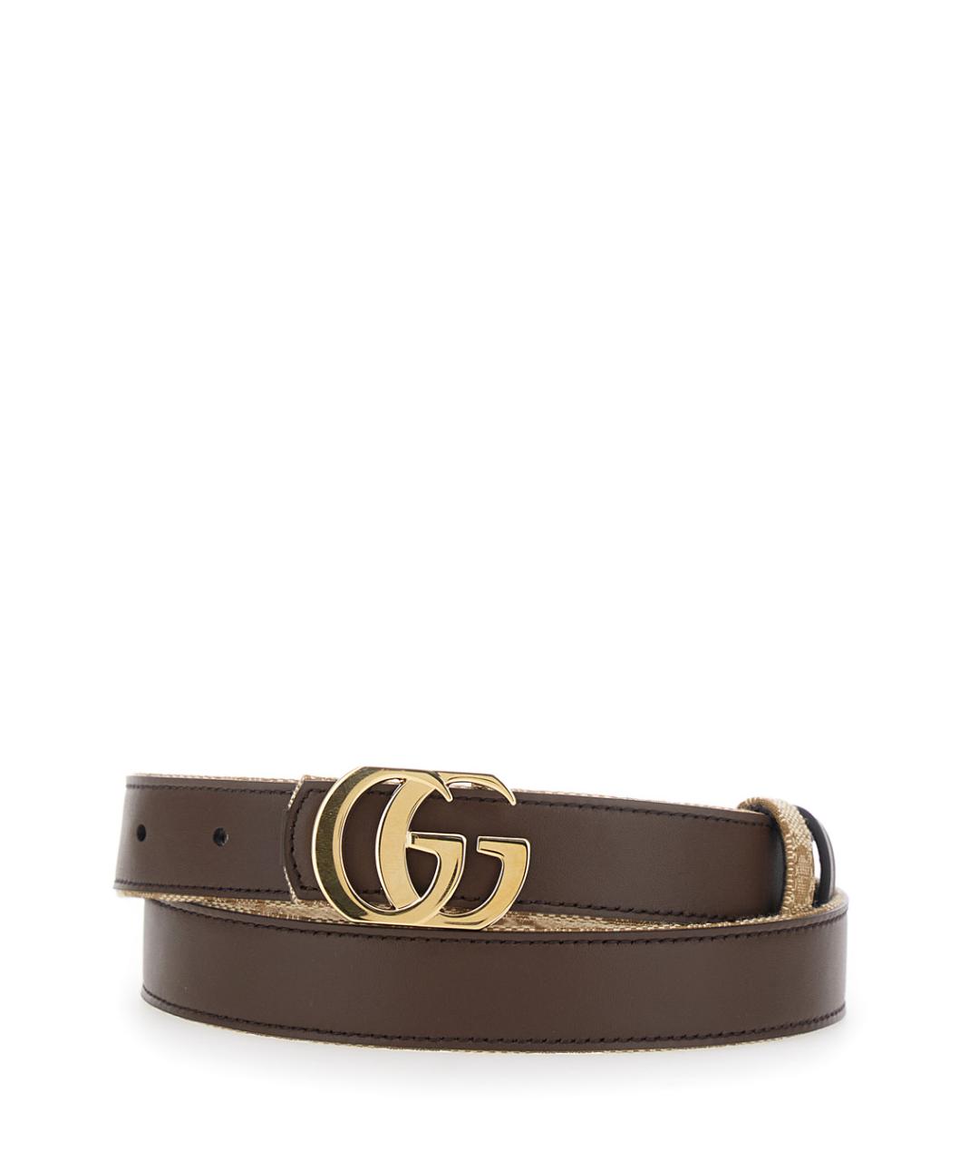 GUCCI Бежевый кожаный ремень, фото 3