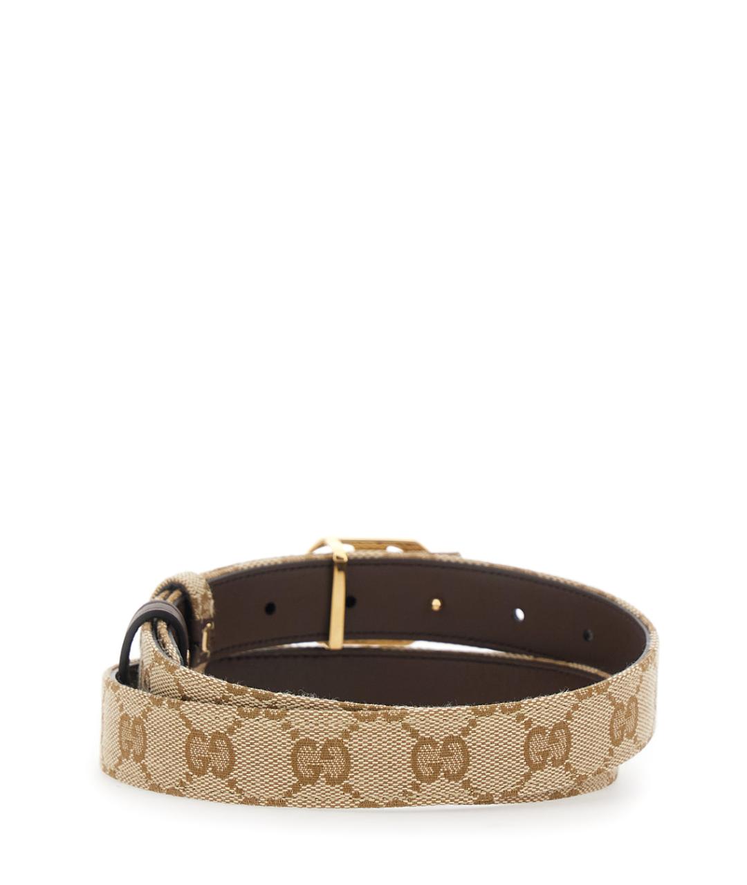 GUCCI Бежевый кожаный ремень, фото 2