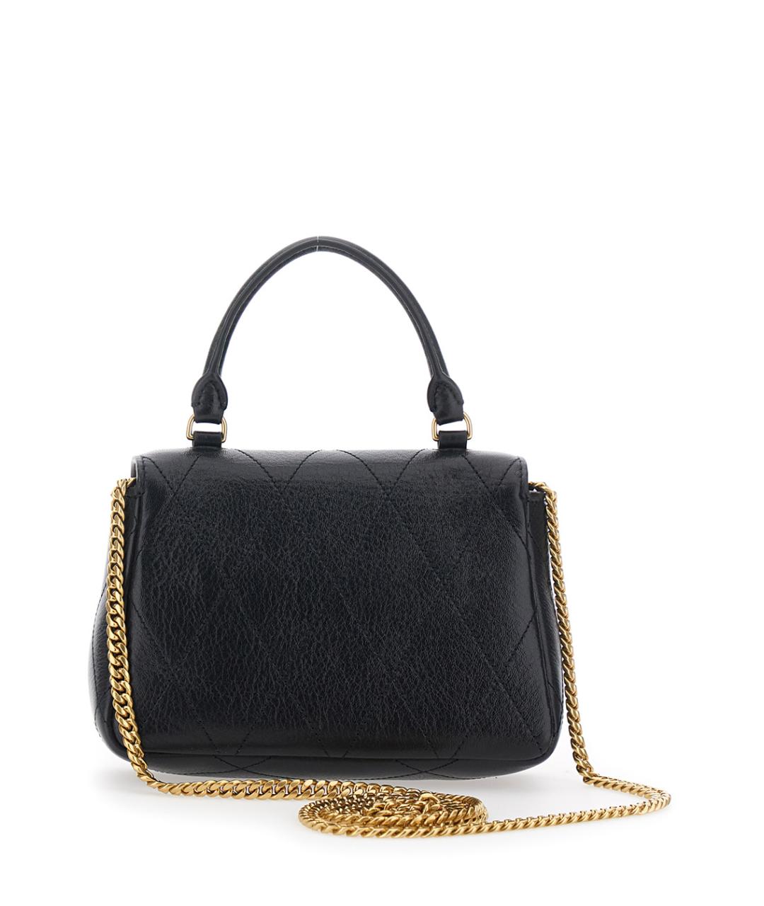 TORY BURCH Черная кожаная сумка с короткими ручками, фото 2