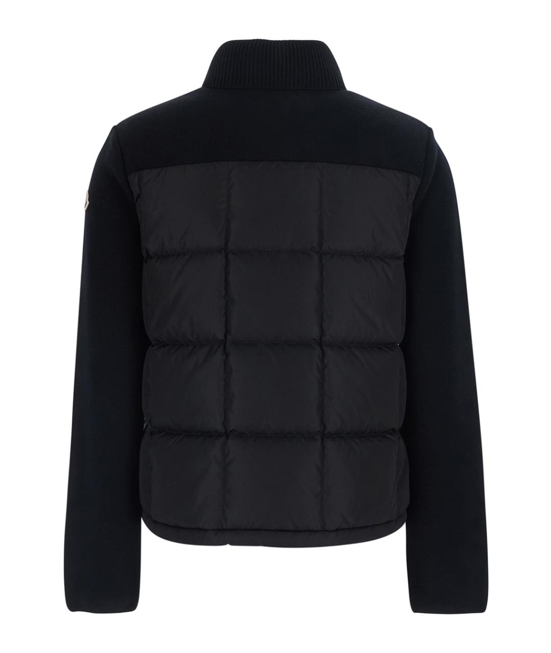 MONCLER Черная шерстяная куртка, фото 2