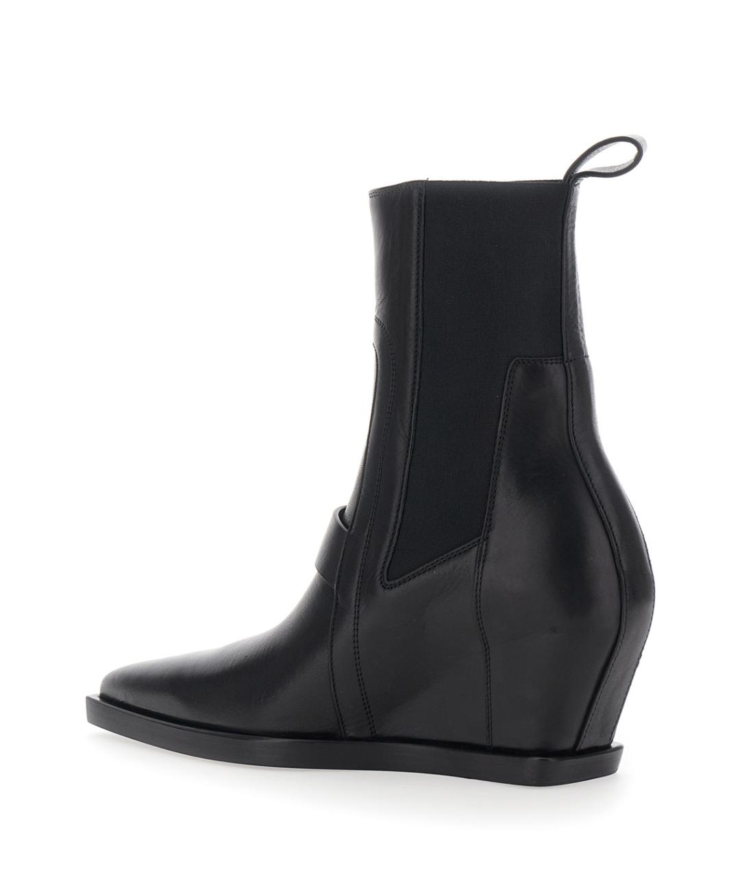 RICK OWENS Черные кожаные ботильоны, фото 3