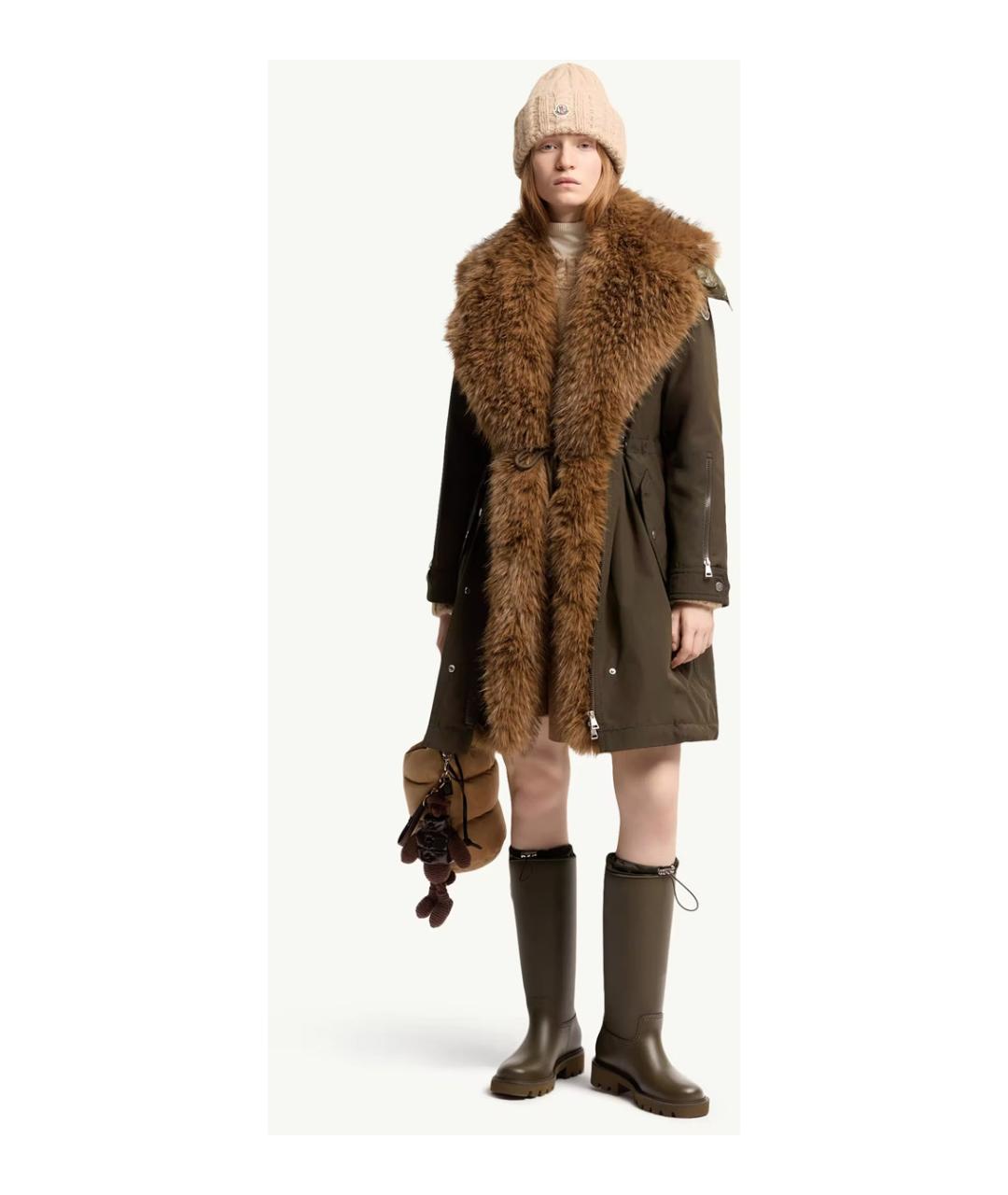 MONCLER Зеленая полиамидовая парка, фото 4