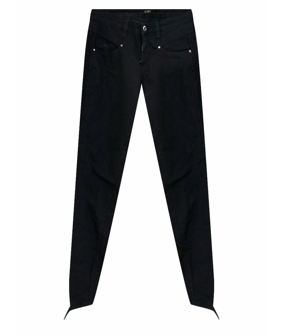 COSTUME NATIONAL Черные хлопко-эластановые джинсы слим, фото 1