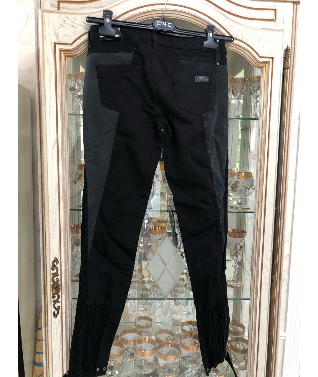 COSTUME NATIONAL Черные хлопко-эластановые джинсы слим, фото 2