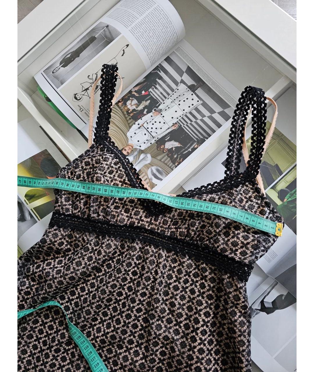 CHANEL Черная кружевная майка, фото 4
