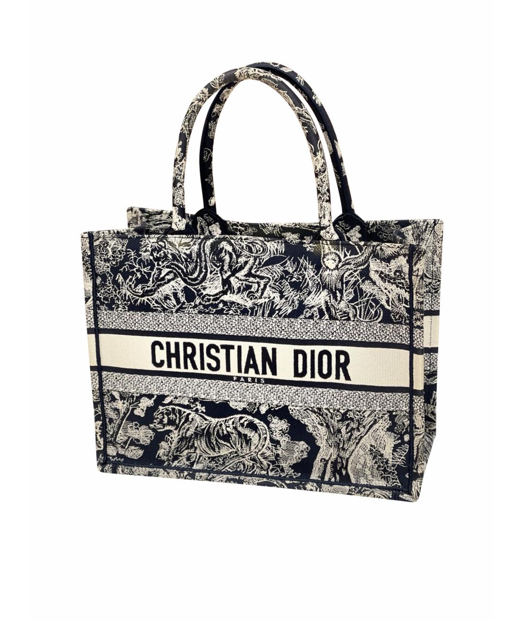 CHRISTIAN DIOR Черная деним сумка тоут, фото 1