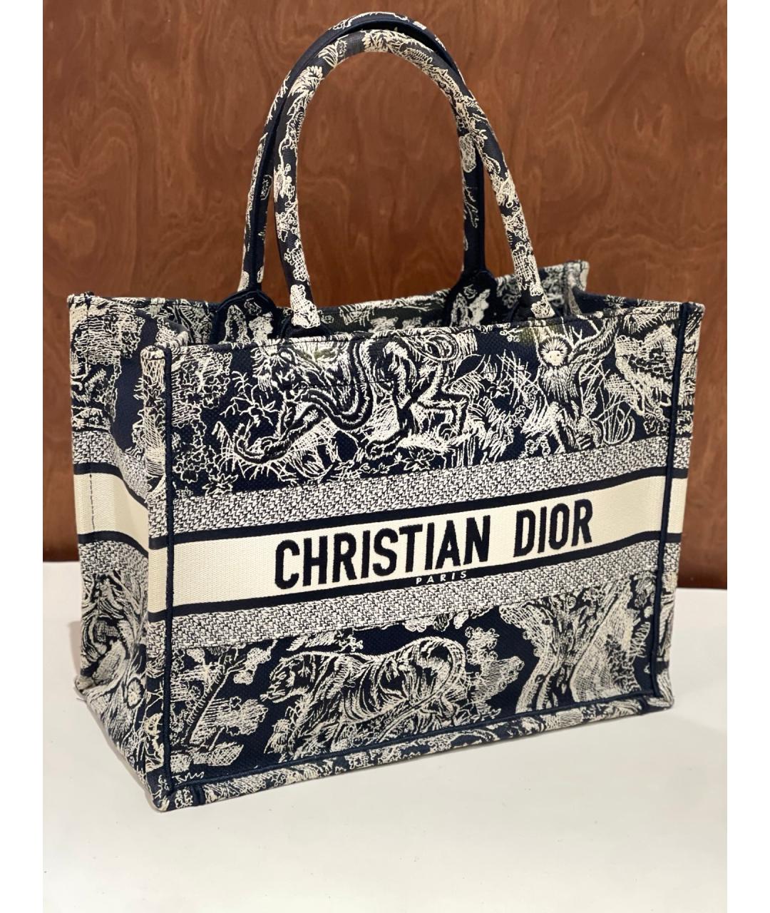 CHRISTIAN DIOR Черная деним сумка тоут, фото 2